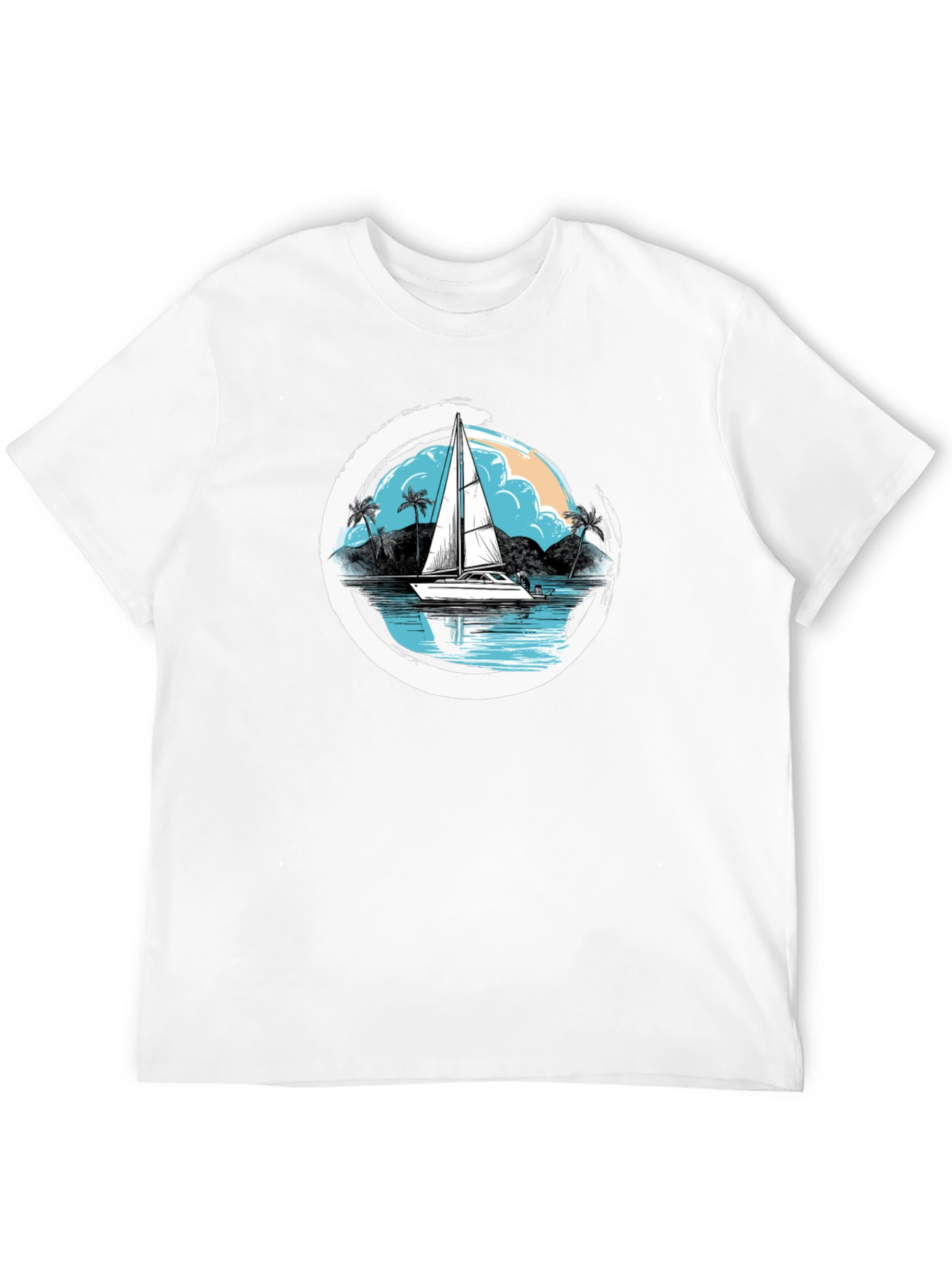 Sailboat Graphic T-Shirt - Island Life Design