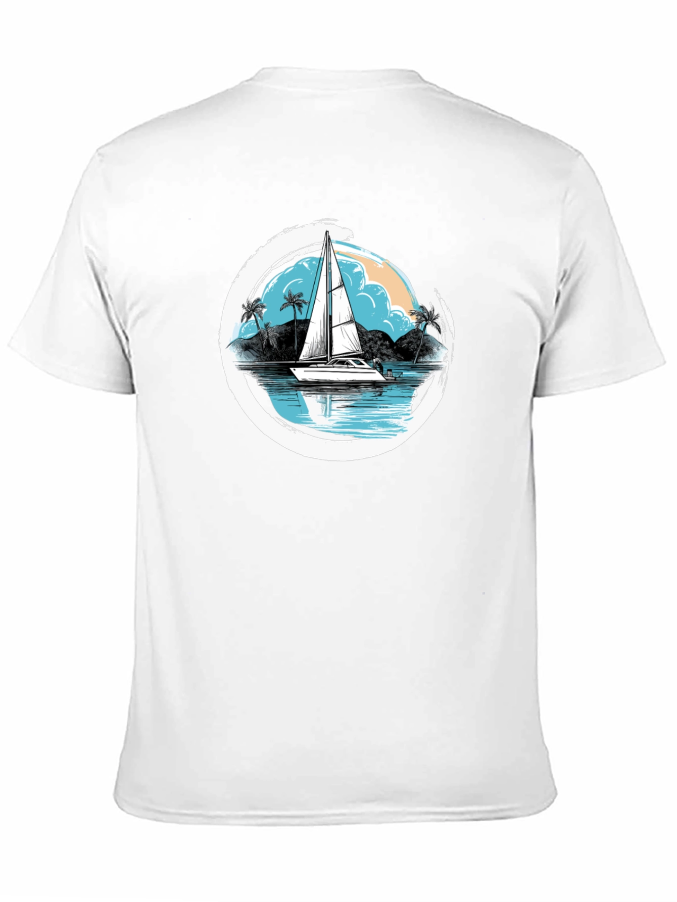 Sailboat Graphic T-Shirt - Island Life Design
