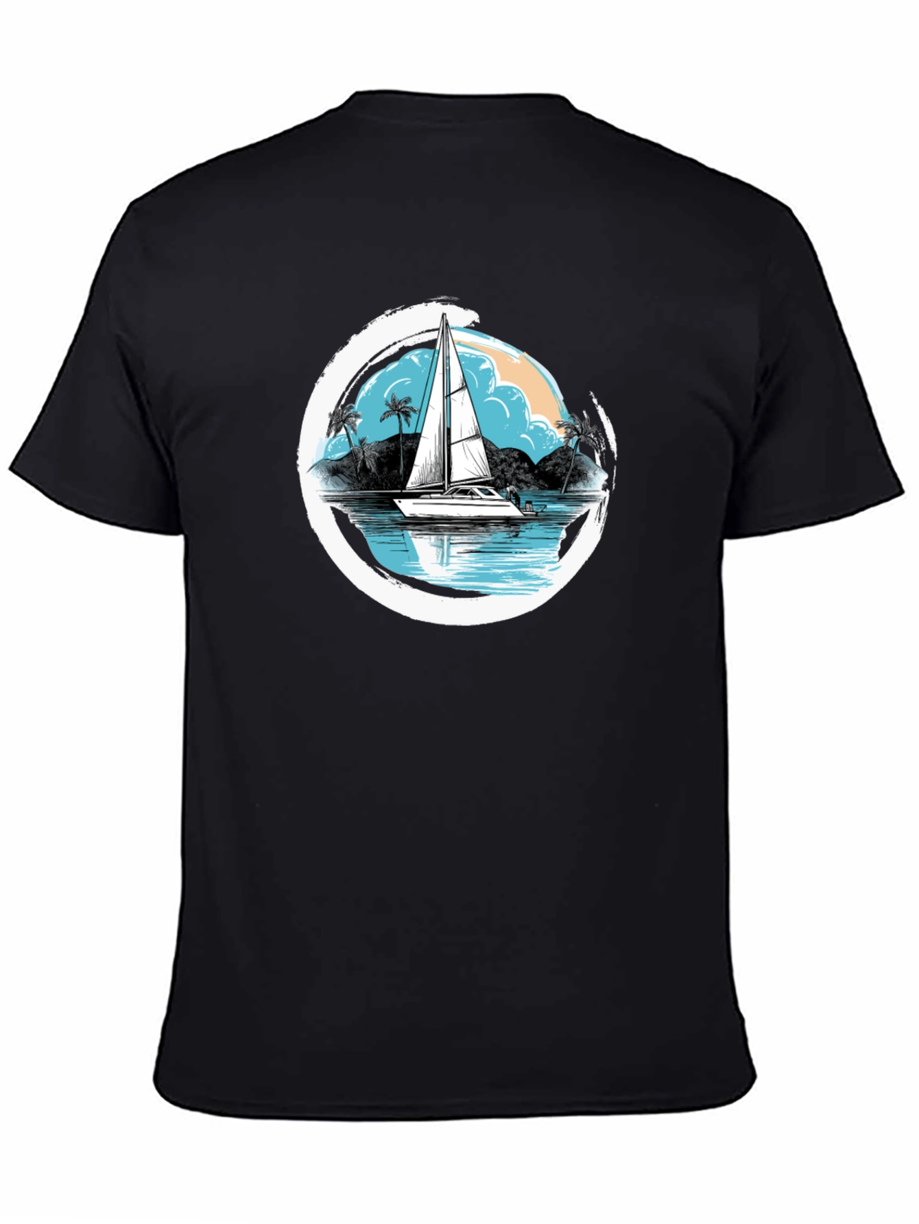 Sailboat Graphic T-Shirt - Island Life Design