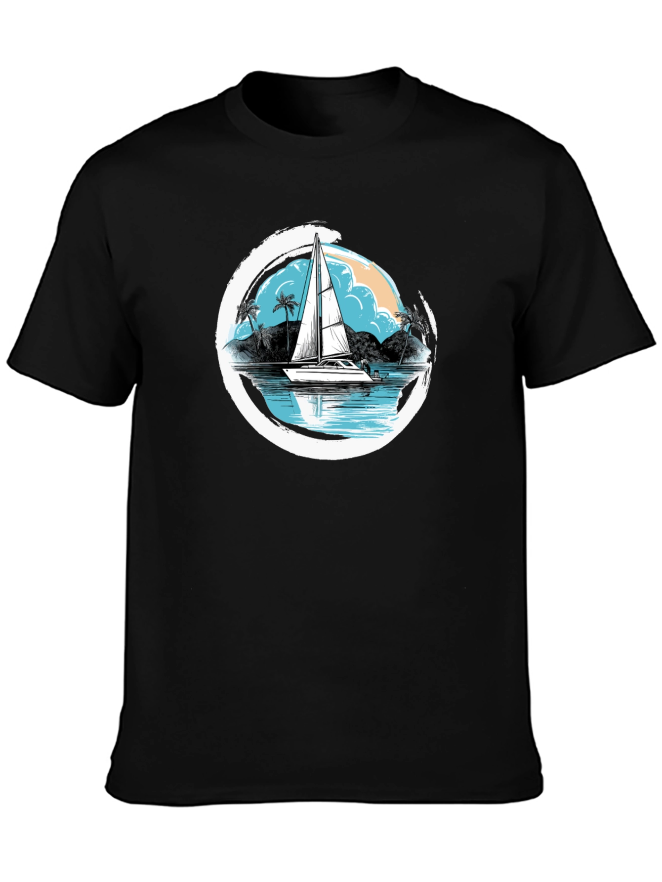 Sailboat Graphic T-Shirt - Island Life Design