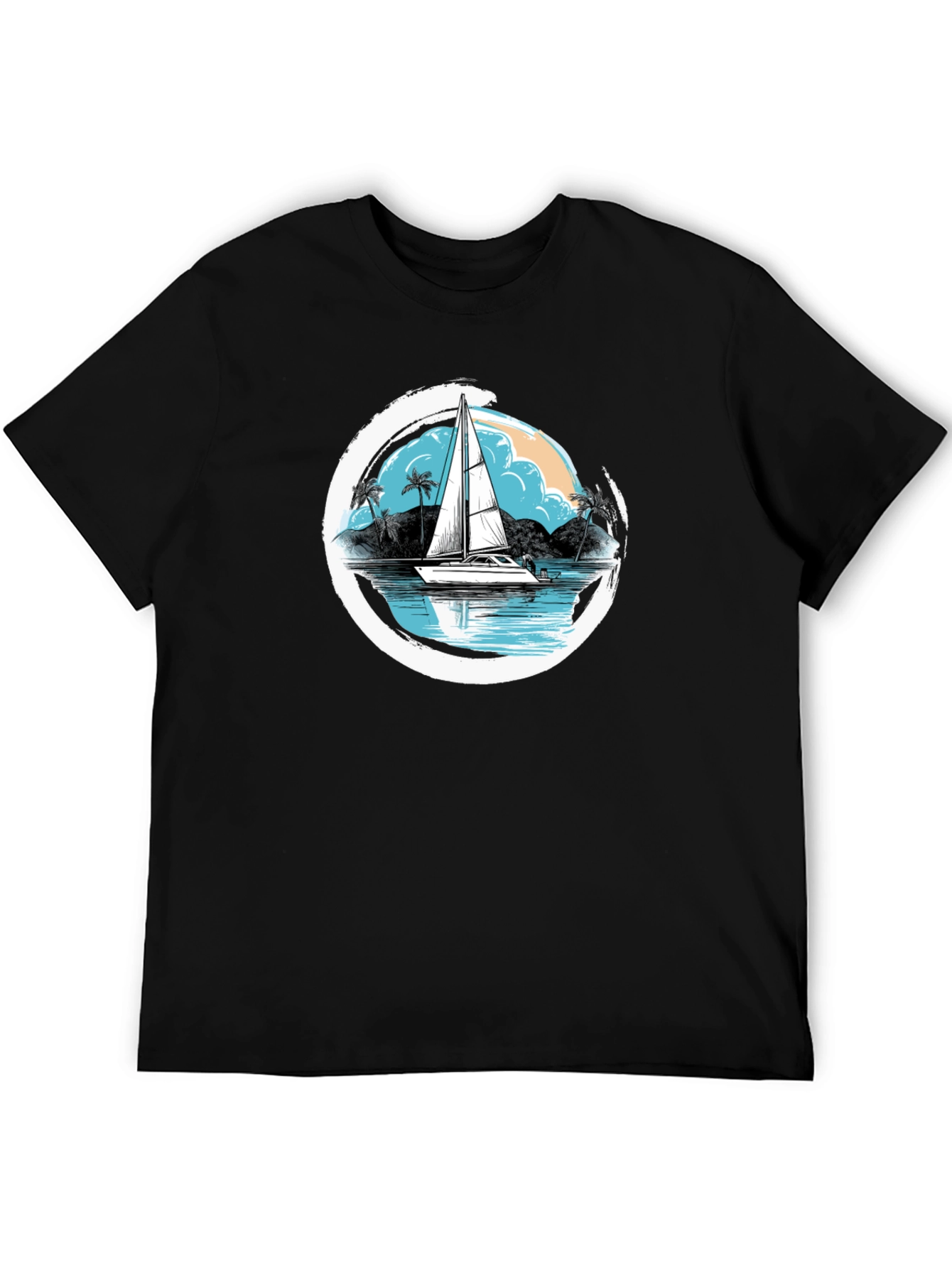 Sailboat Graphic T-Shirt - Island Life Design
