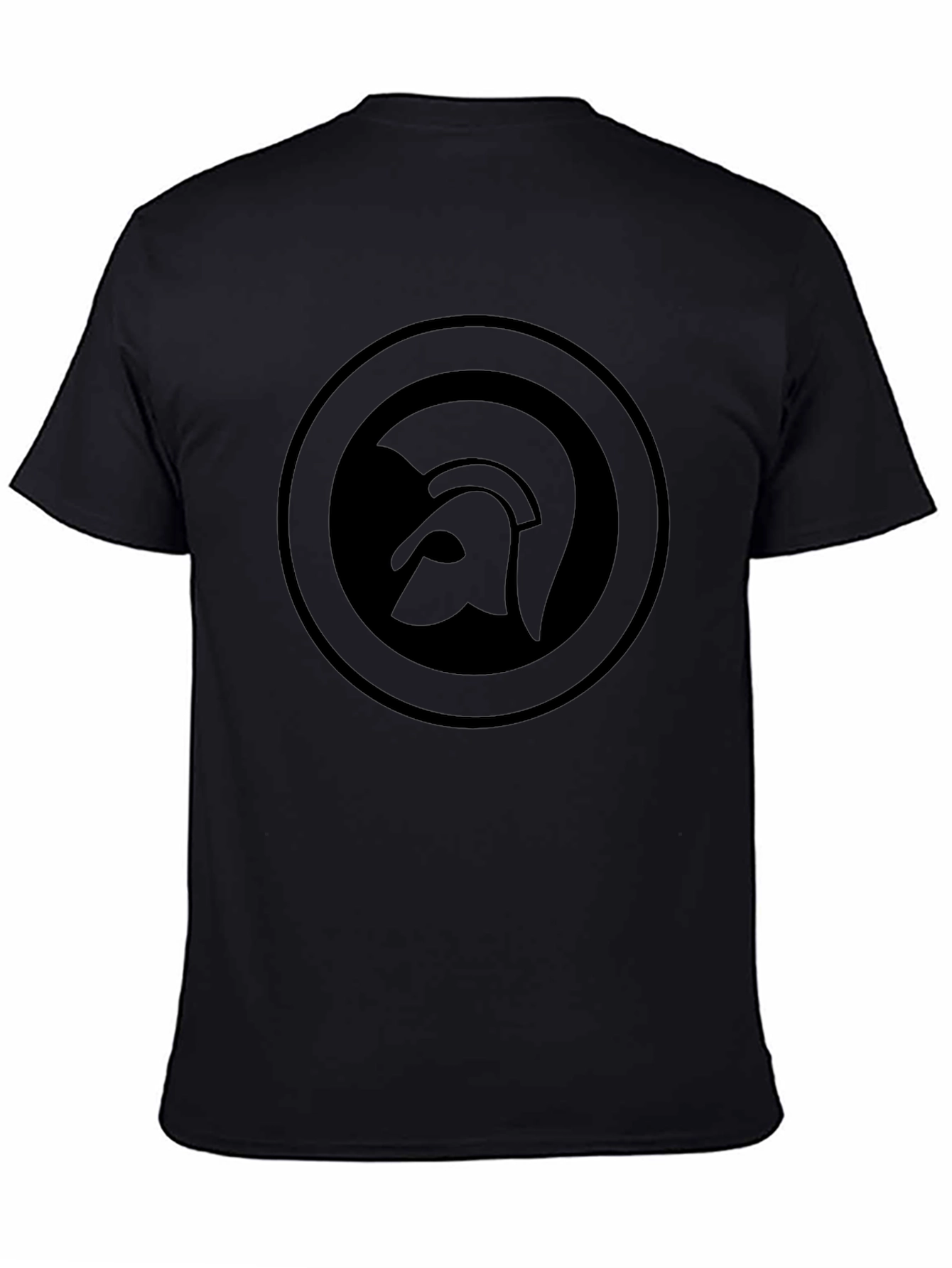 Trojan Helmet Logo Black T-Shirt