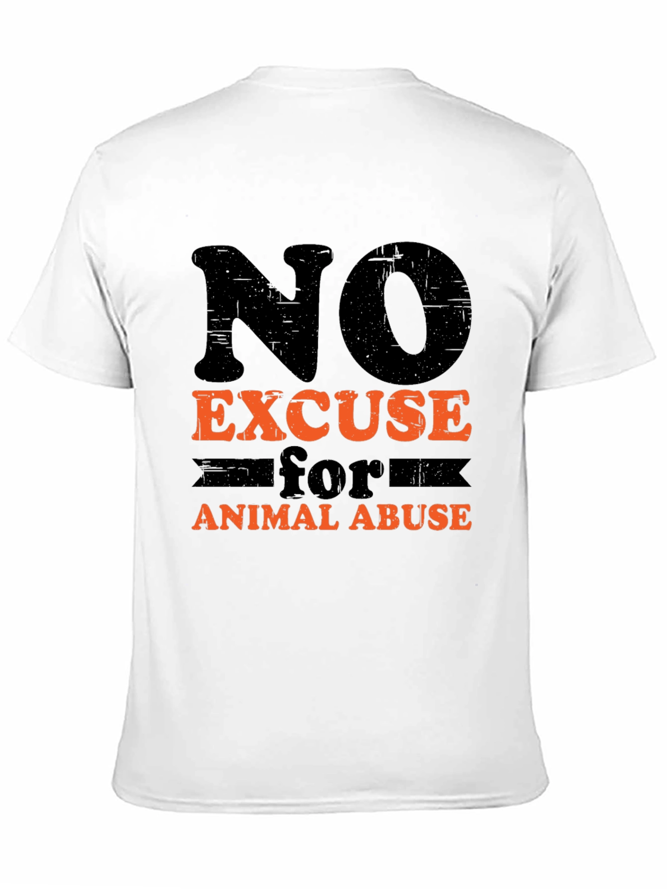 No Excuse for Animal Abuse Black T-Shirt