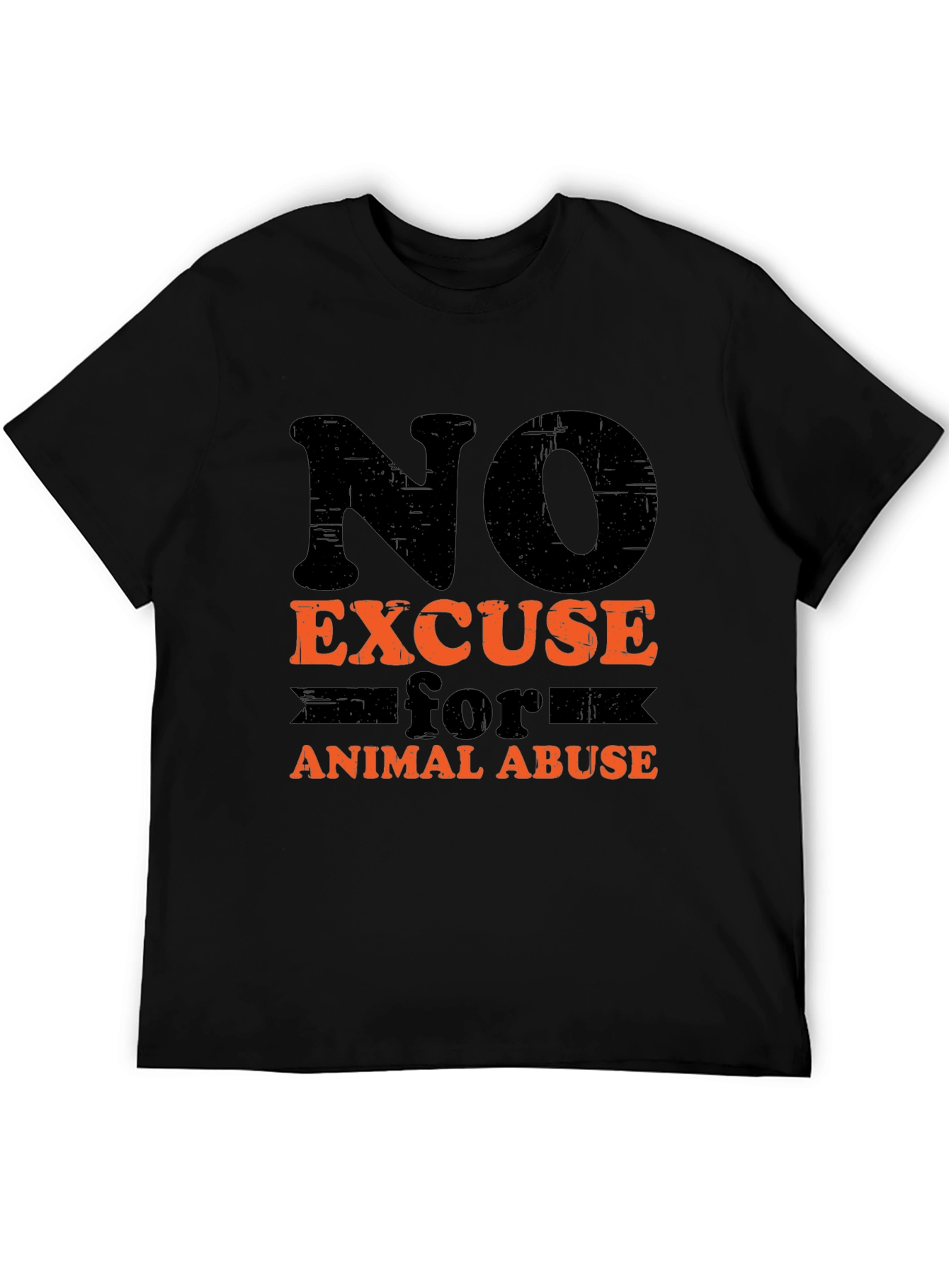 No Excuse for Animal Abuse Black T-Shirt