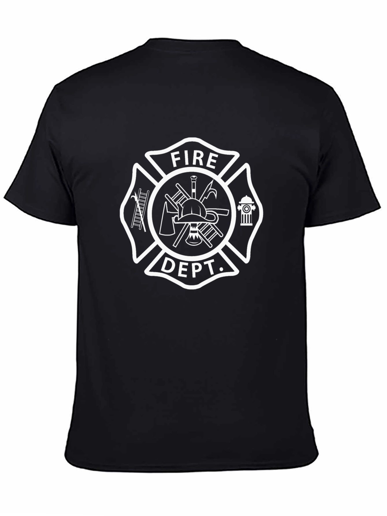 Fire Department Maltese Cross Graphic T-Shirt