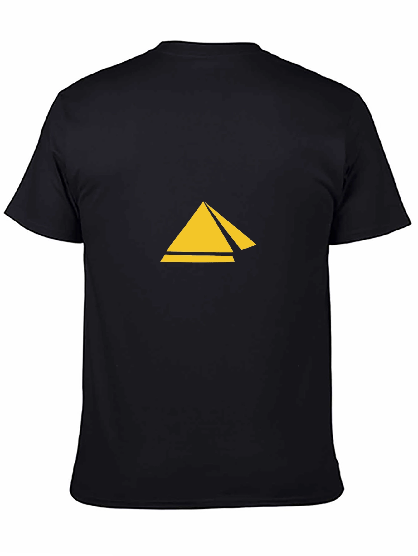 Geometric Pyramid Graphic Tee - Stylish Black T-Shirt