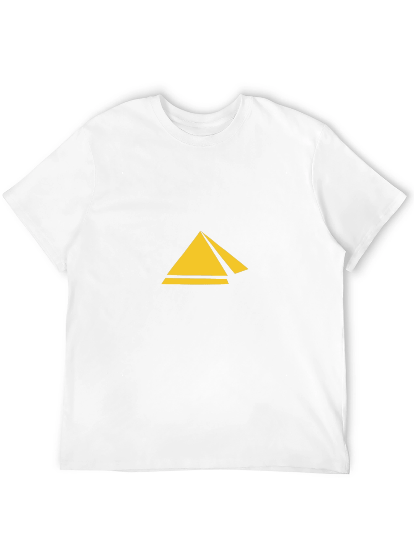Geometric Pyramid Graphic Tee - Stylish Black T-Shirt