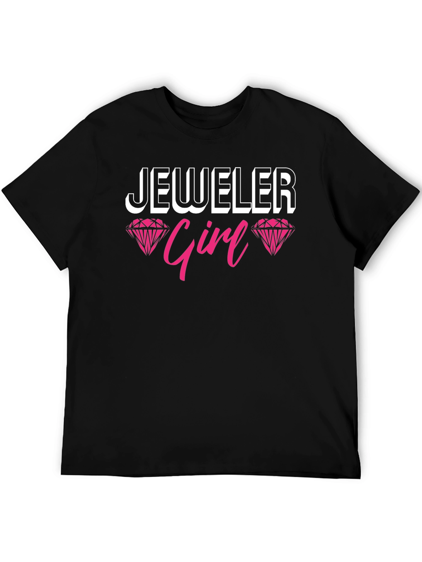 Jeweler Girl Graphic Tee - Black Cotton T-Shirt