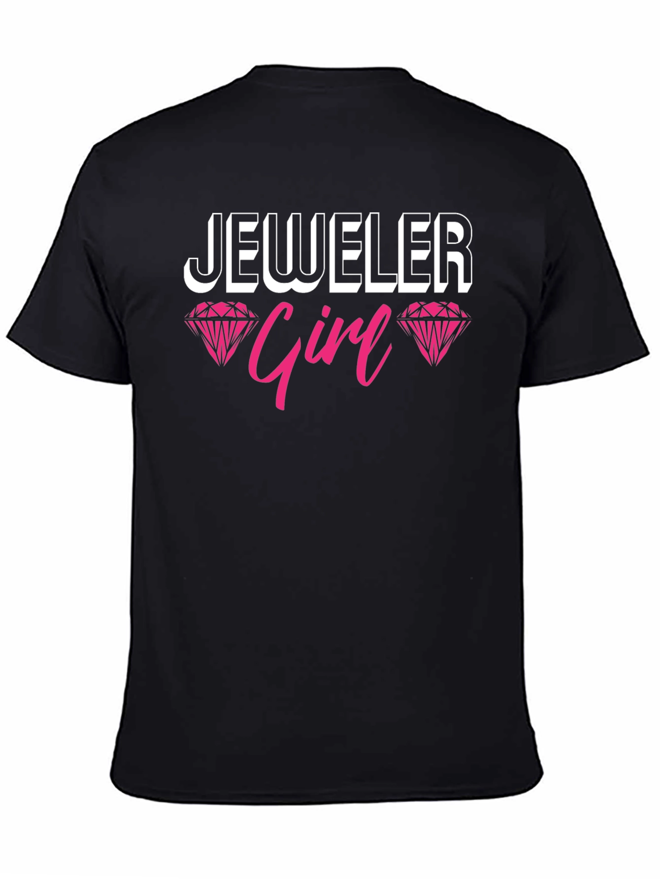 Jeweler Girl Graphic Tee - Black Cotton T-Shirt
