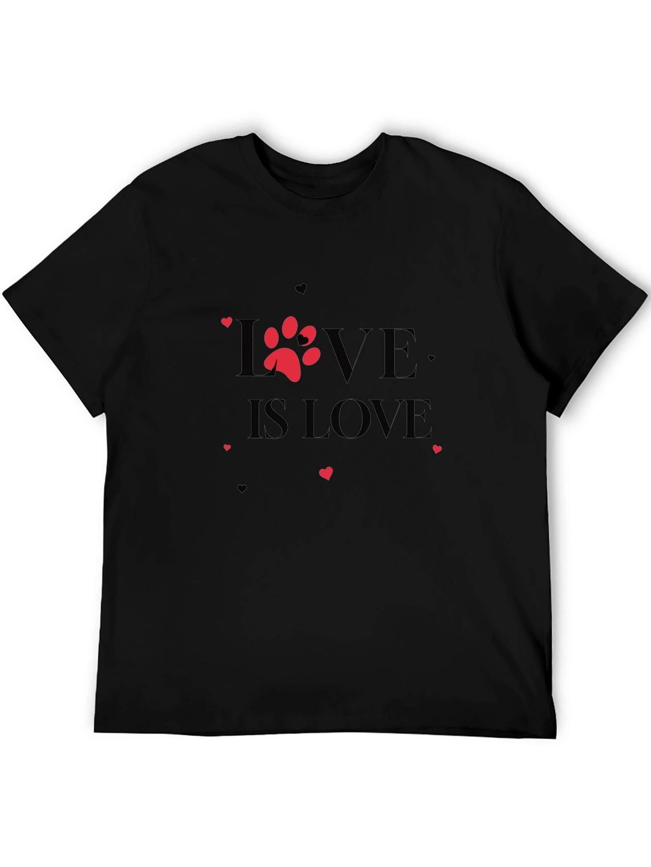 Love Is Love Paw Print T-Shirt