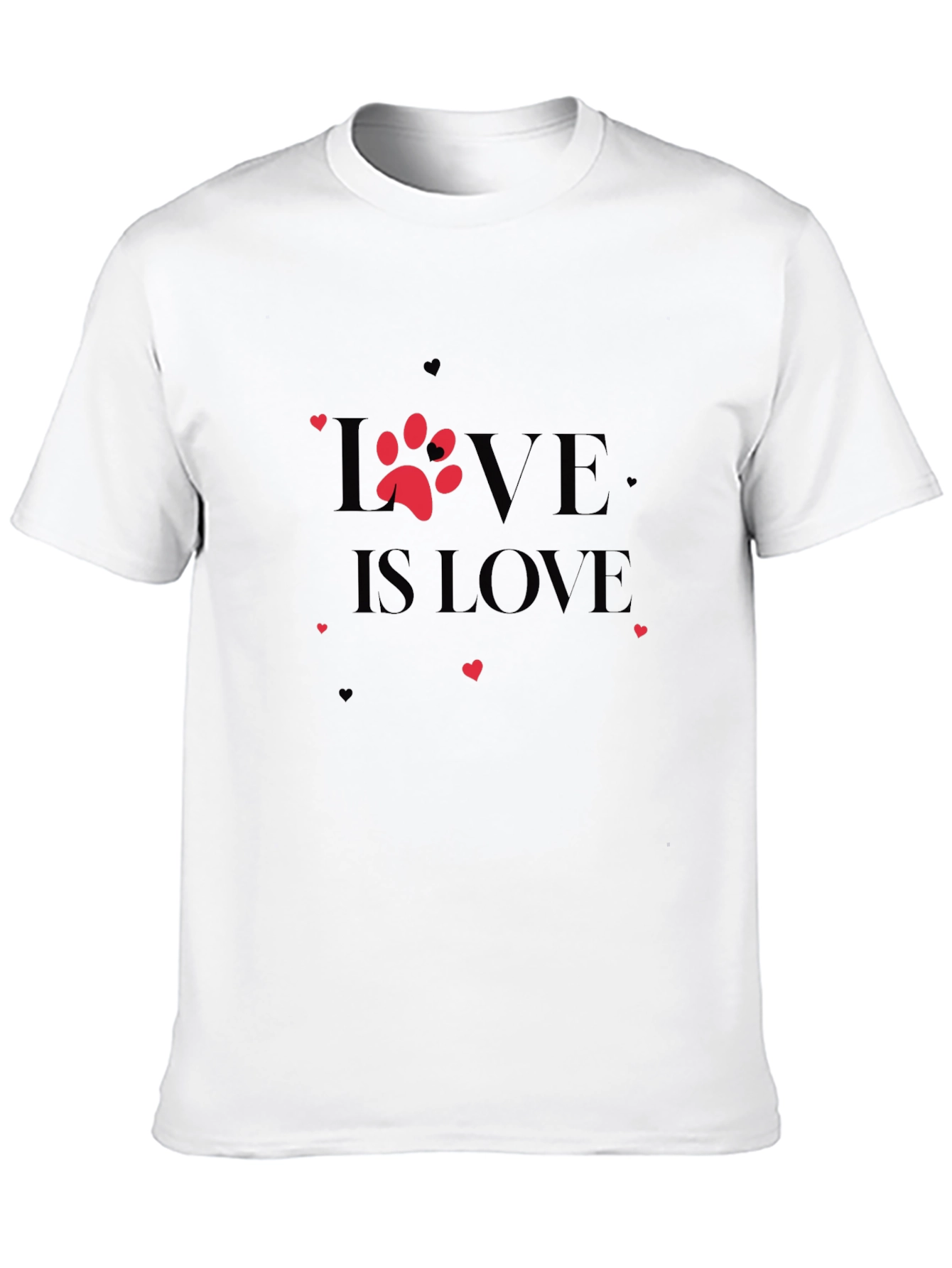 Love Is Love Paw Print T-Shirt