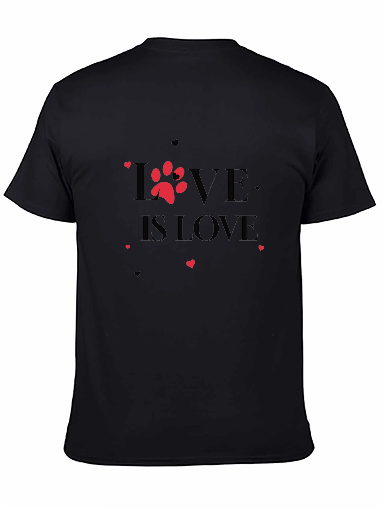 Love Is Love Paw Print T-Shirt