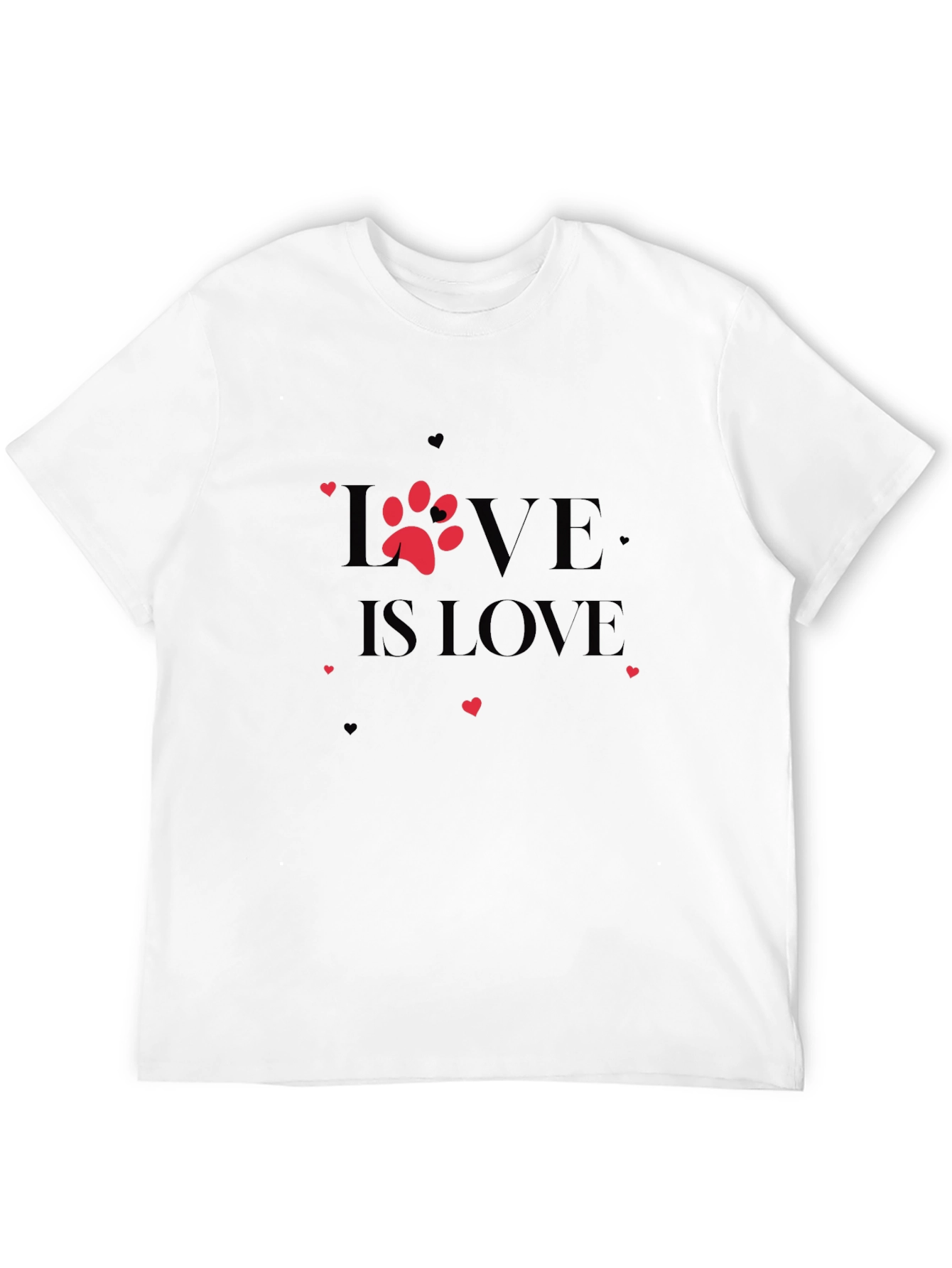 Love Is Love Paw Print T-Shirt