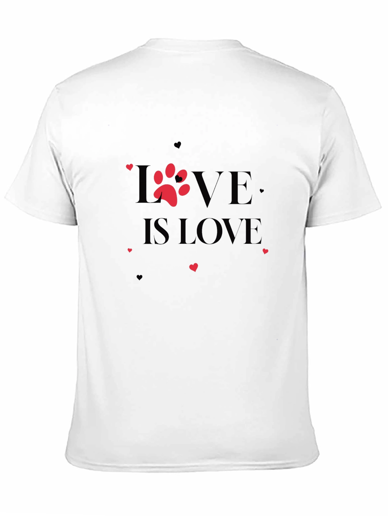 Love Is Love Paw Print T-Shirt