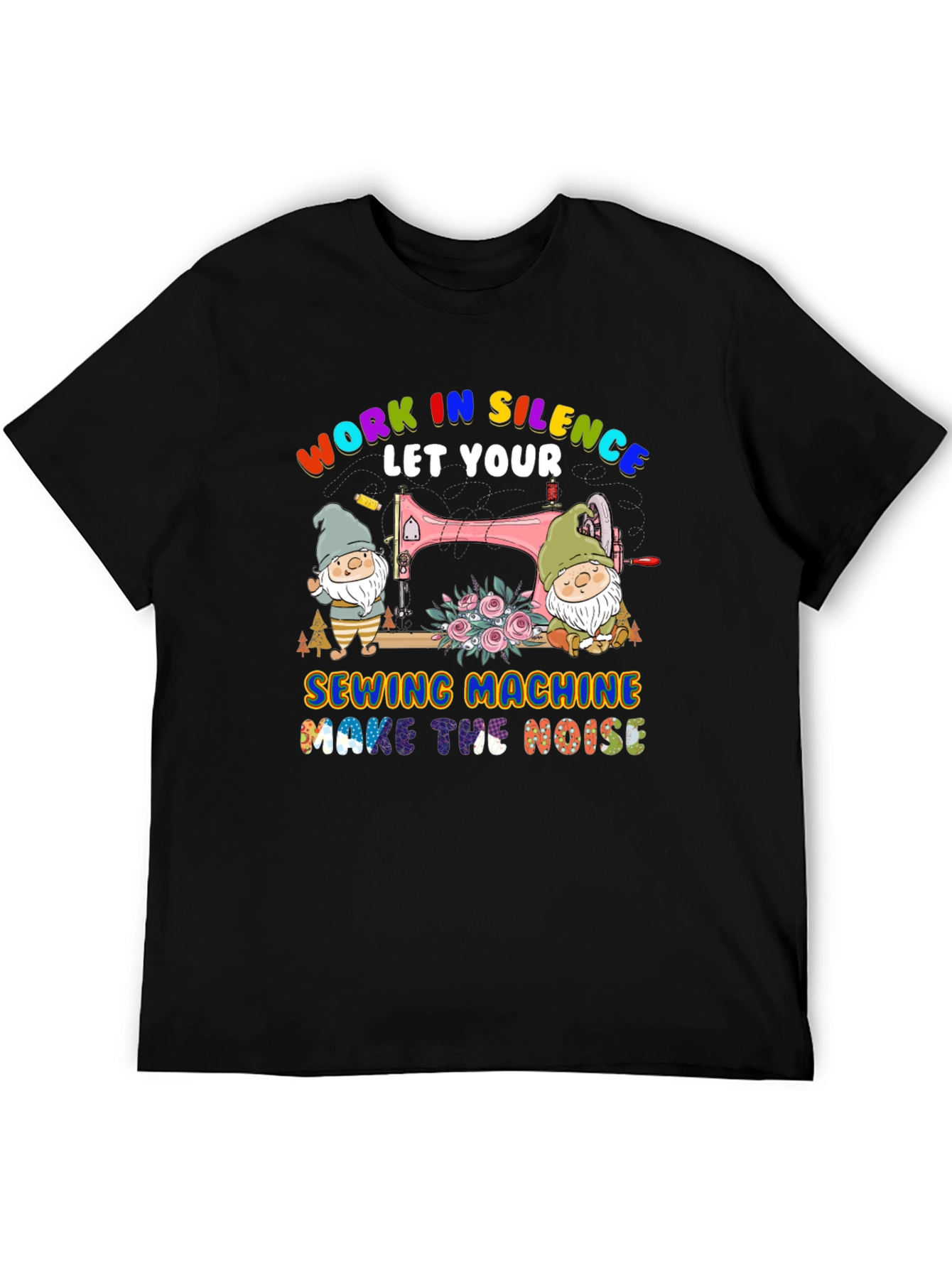 Work in Silence Sewing Machine T-Shirt