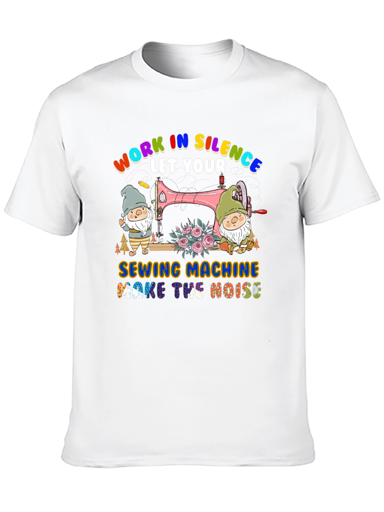 Work in Silence Sewing Machine T-Shirt