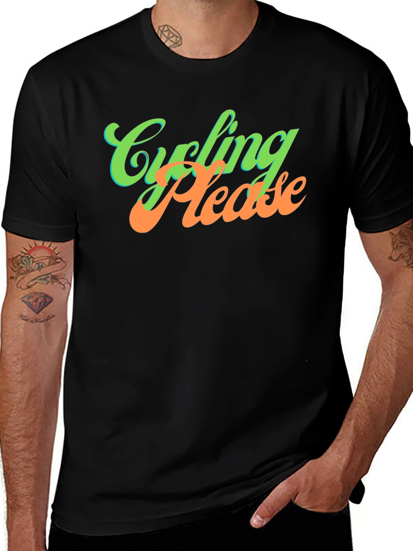Cycling Please T-Shirt - Unique Graphic Tee