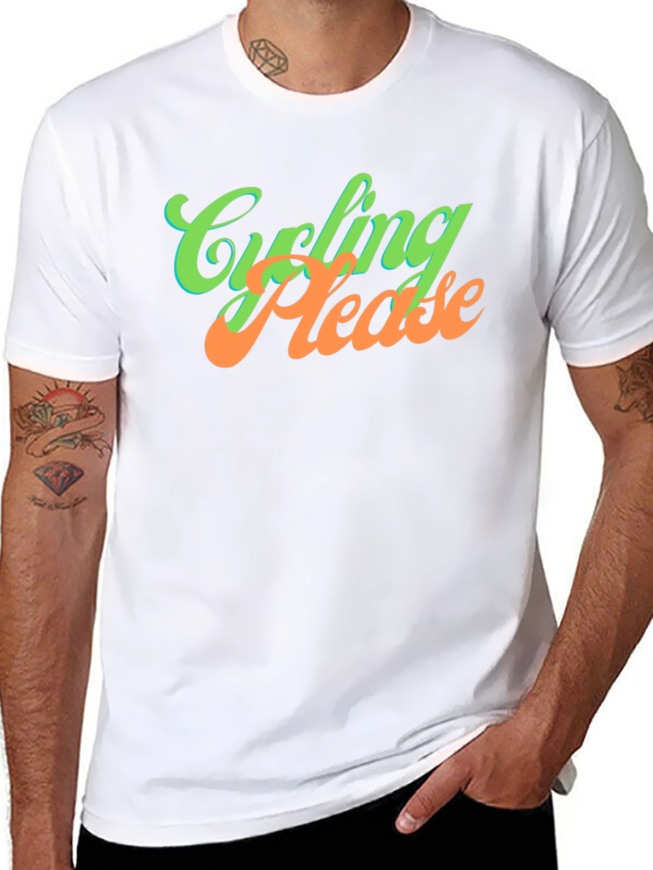 Cycling Please T-Shirt - Unique Graphic Tee