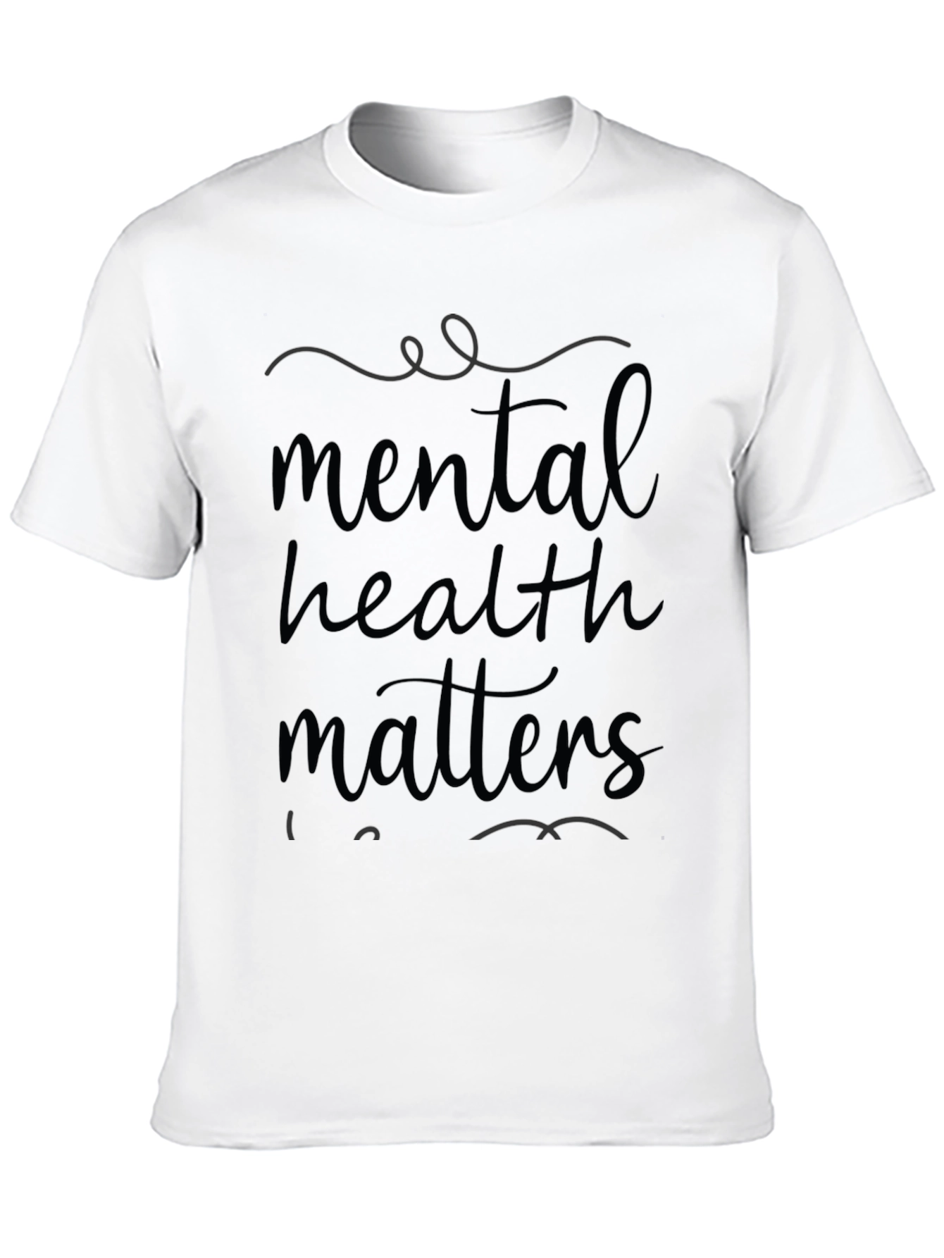 Mental Health Matters Graphic Tee - Black Cotton