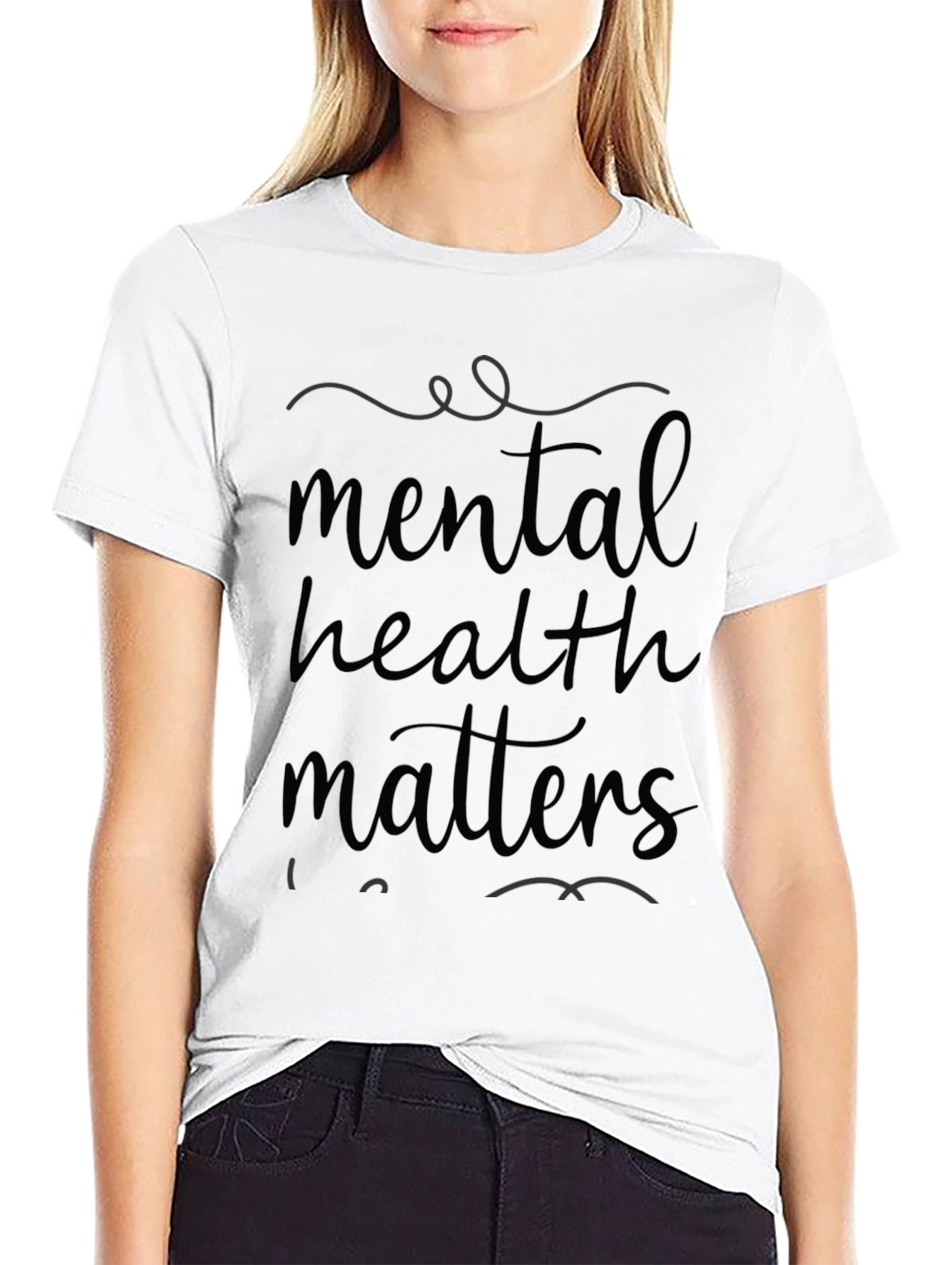 Mental Health Matters Graphic Tee - Black Cotton