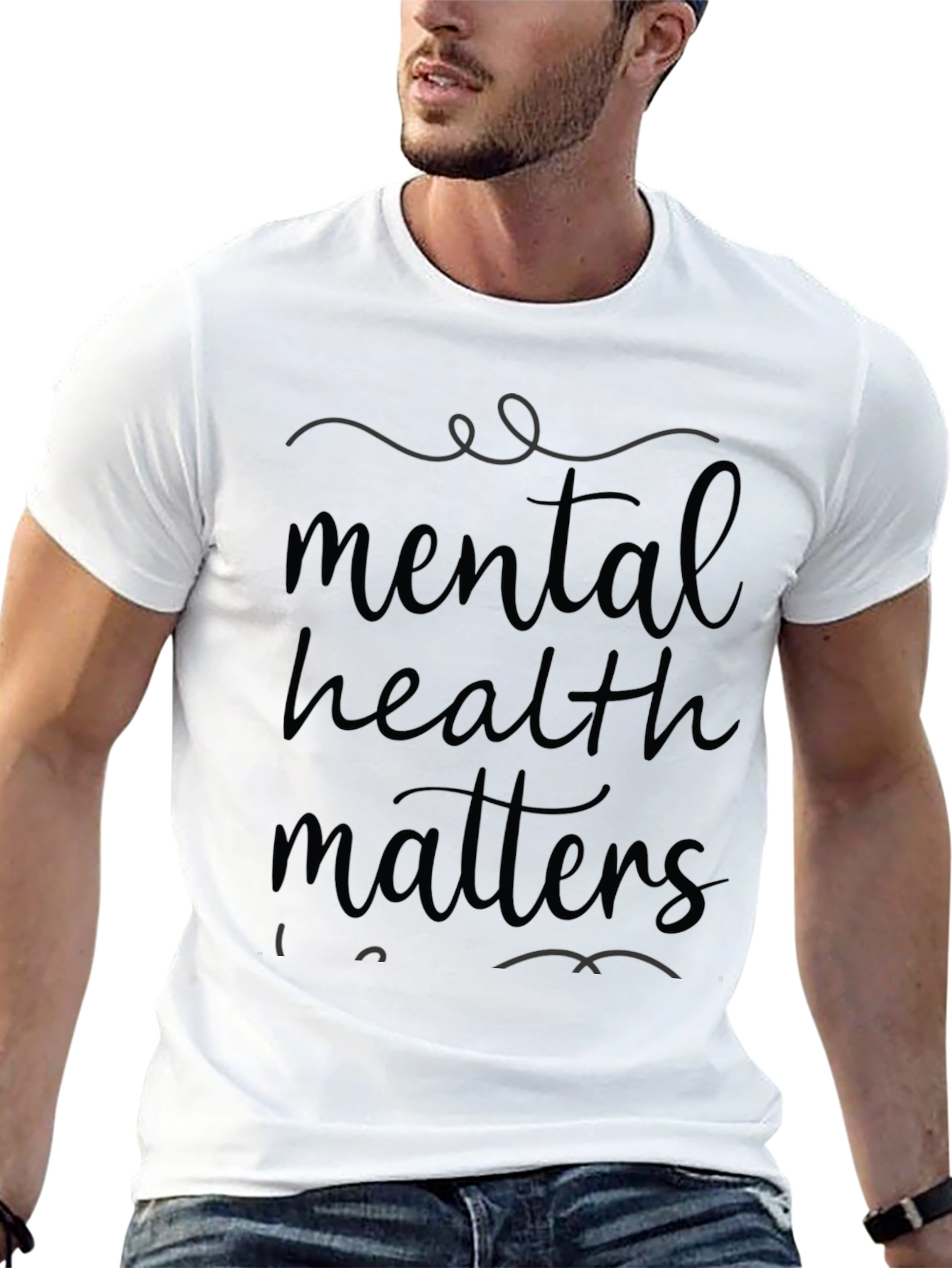 Mental Health Matters Graphic Tee - Black Cotton