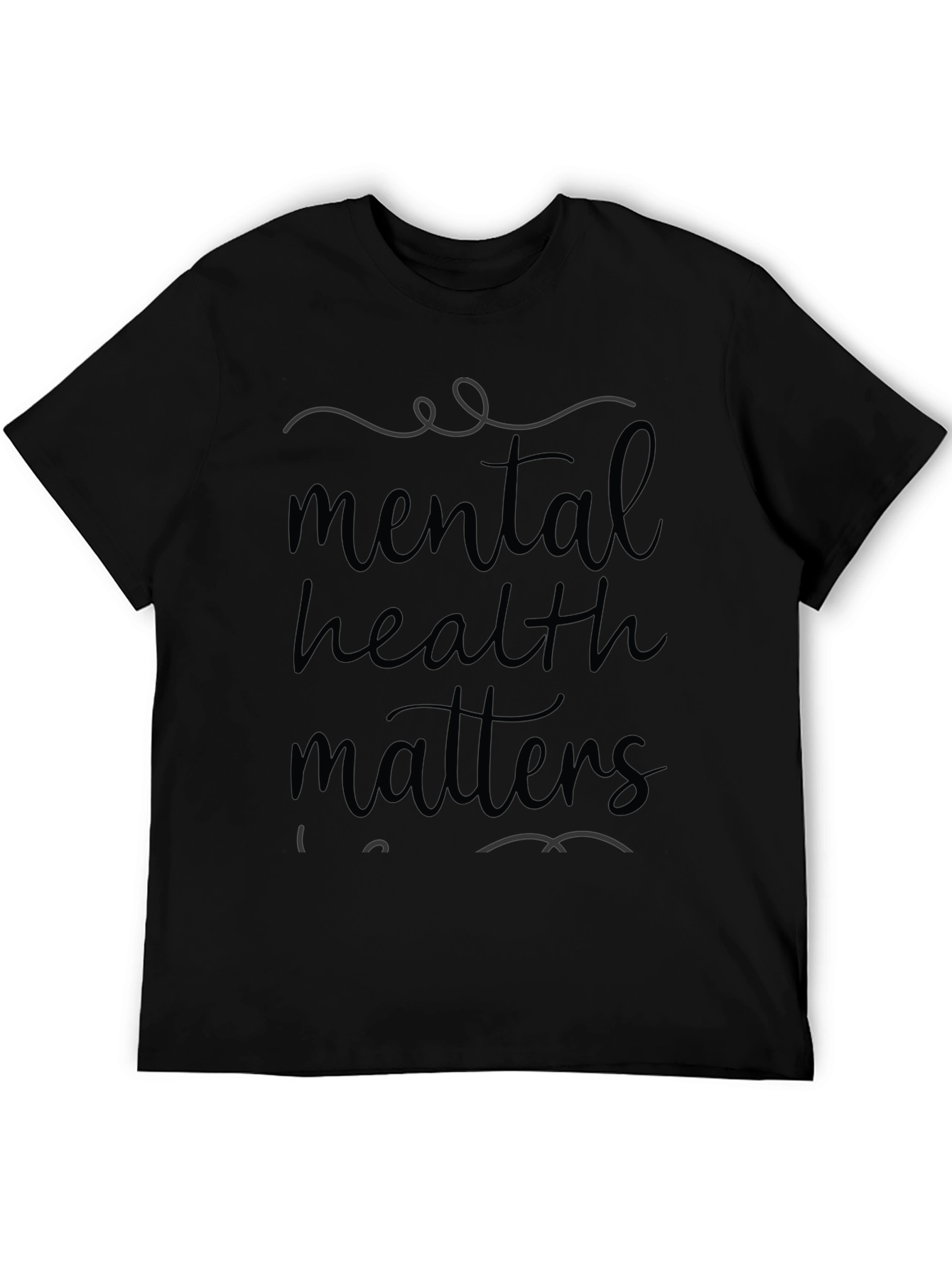 Mental Health Matters Graphic Tee - Black Cotton