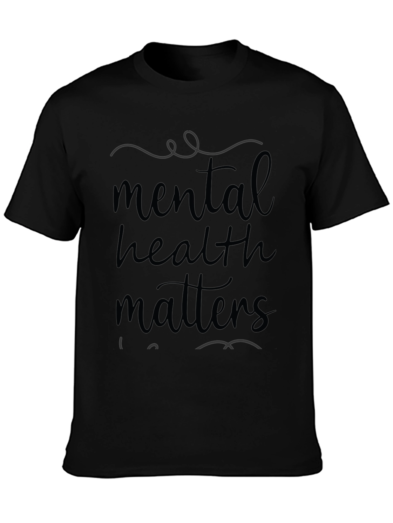 Mental Health Matters Graphic Tee - Black Cotton