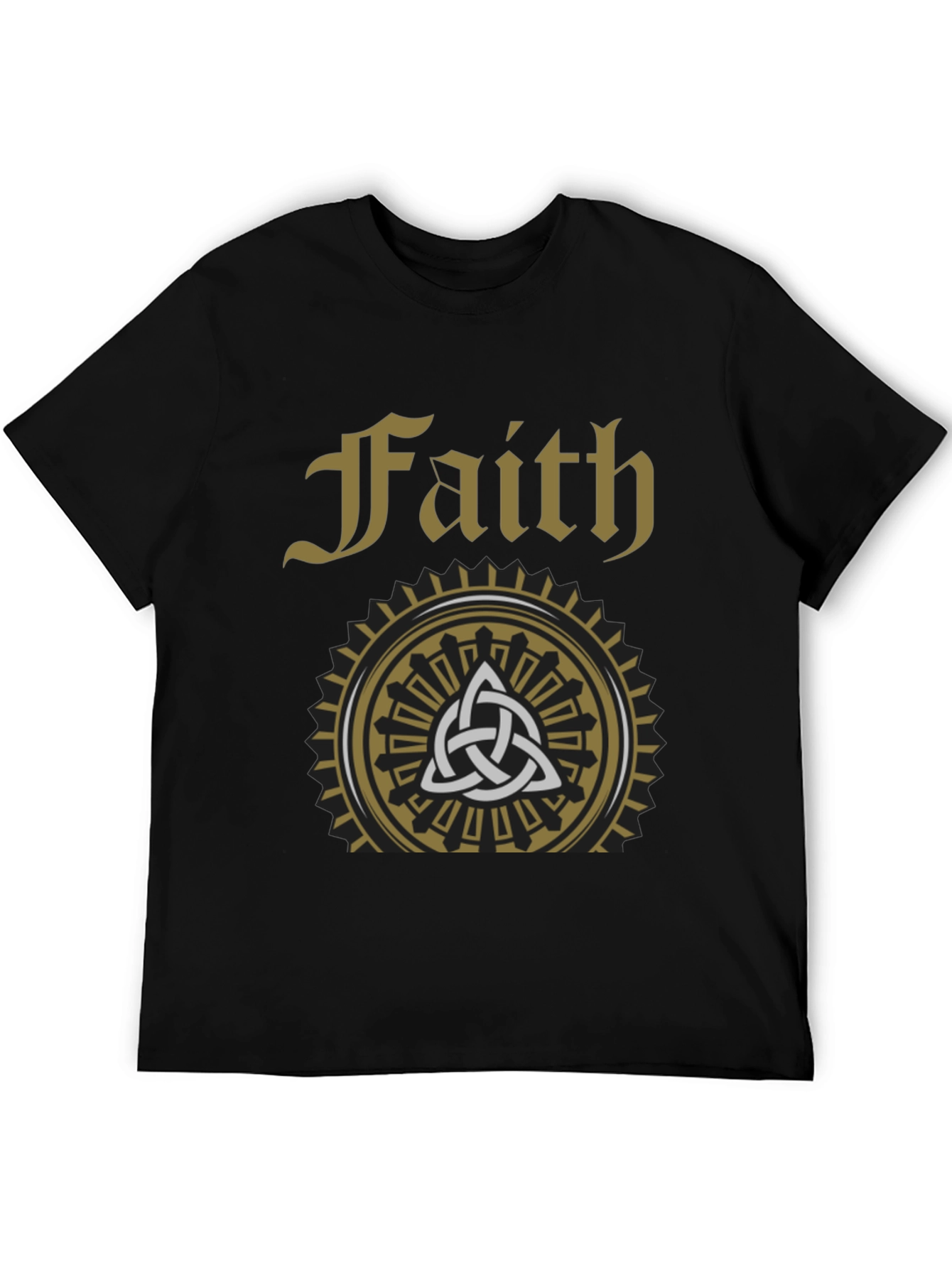 Faith Celtic Knot Graphic Tee - Stylish Black T-Shirt