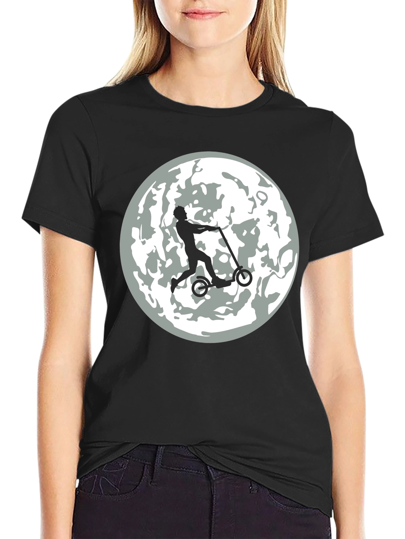 Moon Rider Graphic Tee - Mens Black T-Shirt