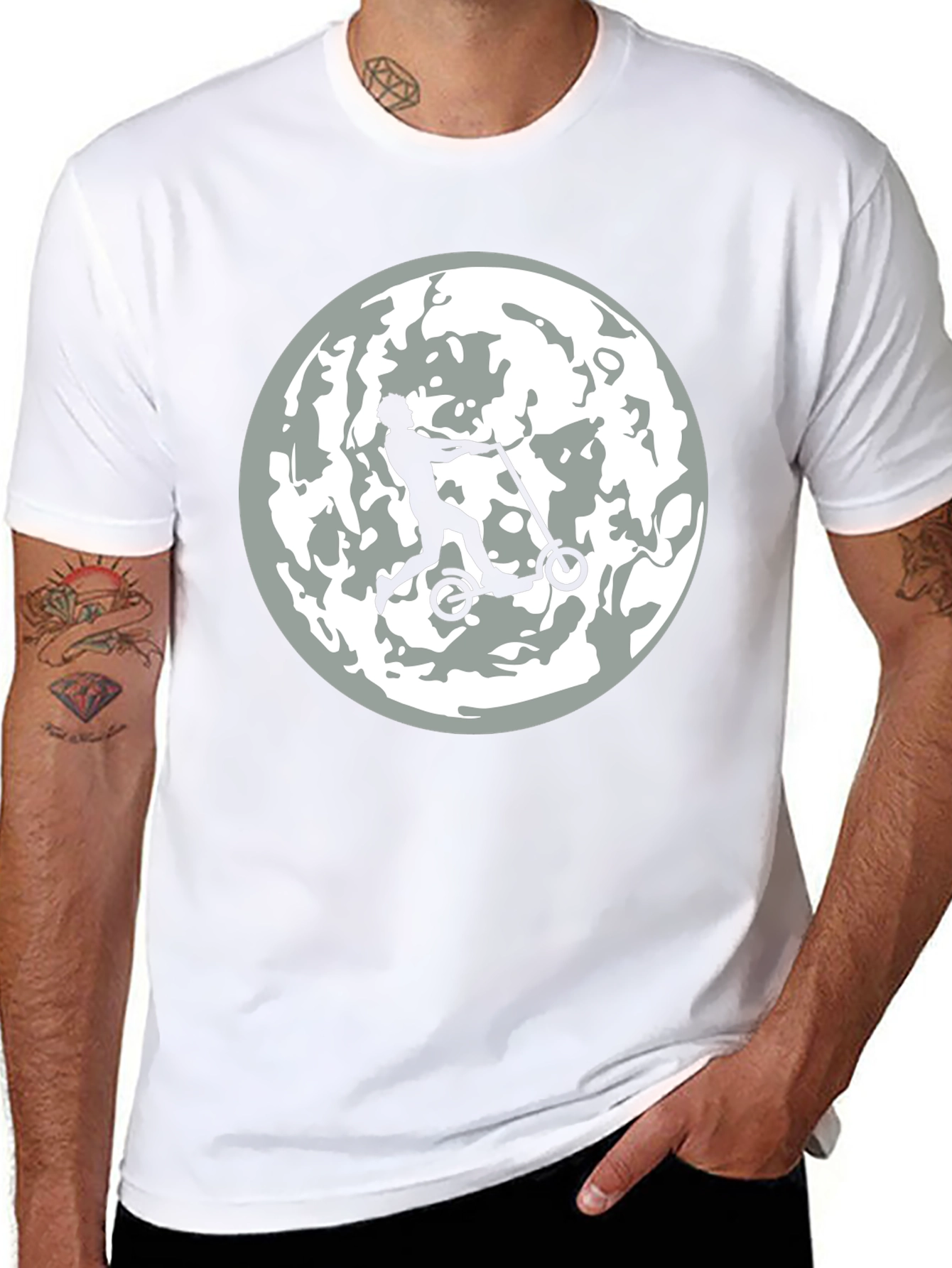Moon Rider Graphic Tee - Mens Black T-Shirt