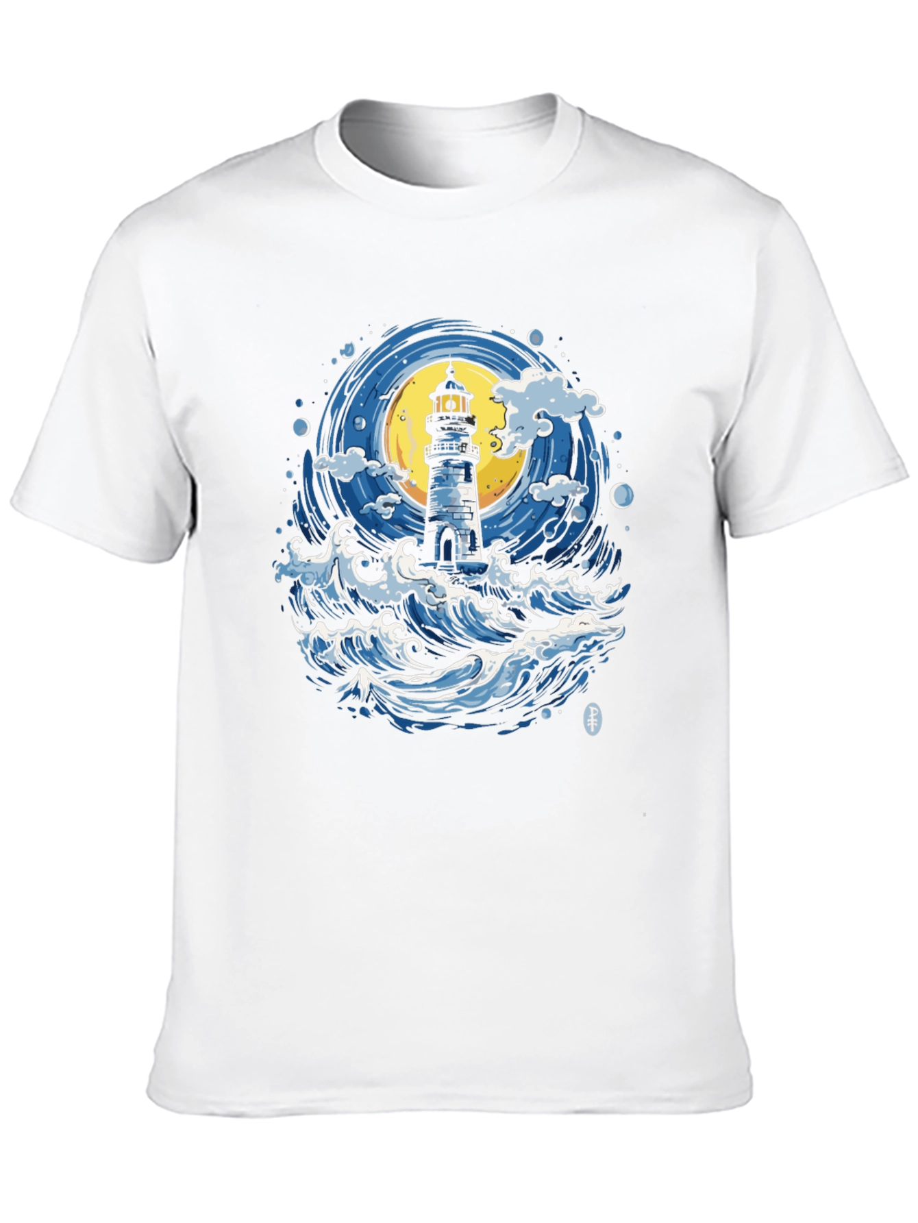 Lighthouse Waves Graphic Tee - Nautical Style