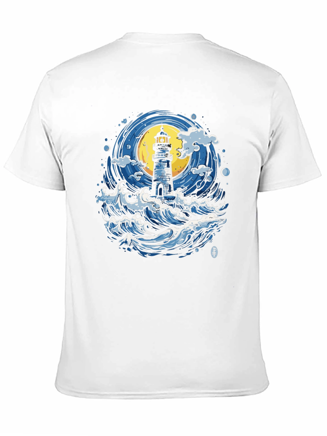 Lighthouse Waves Graphic Tee - Nautical Style