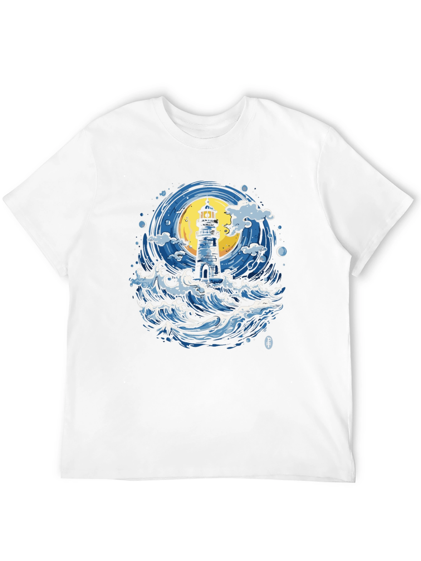 Lighthouse Waves Graphic Tee - Nautical Style