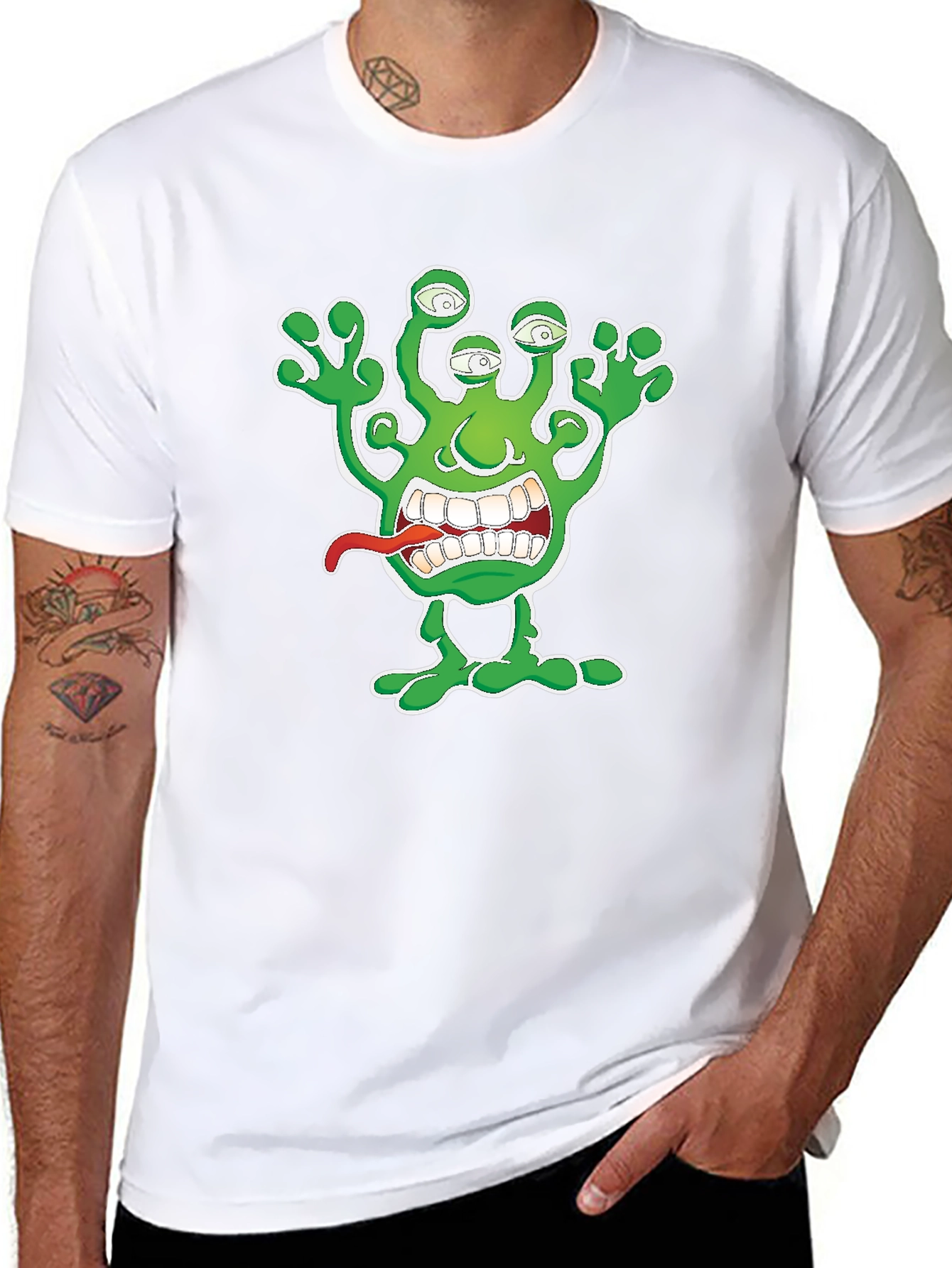 Alien Monster Graphic Print T-Shirt