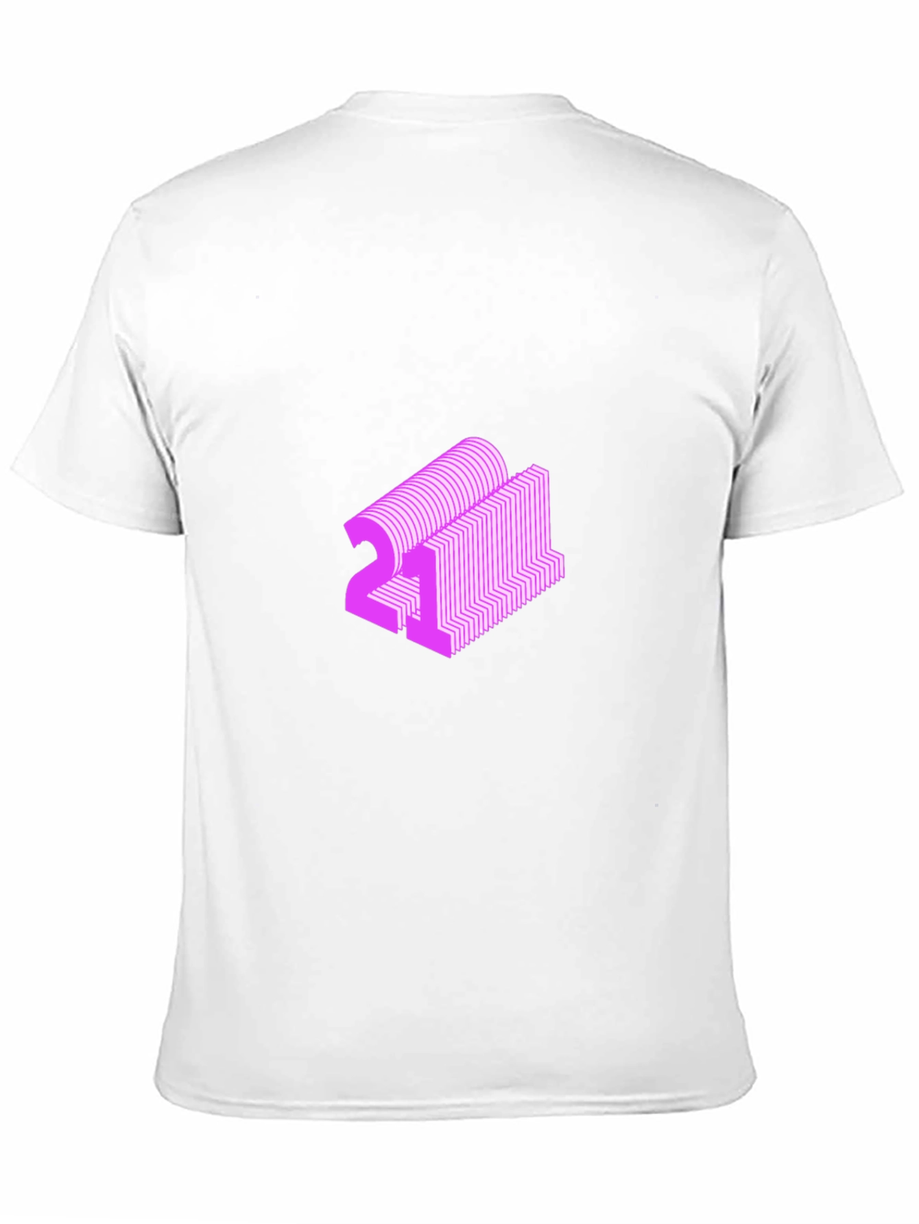 Abstract Pink 21 Graphic Black T-Shirt