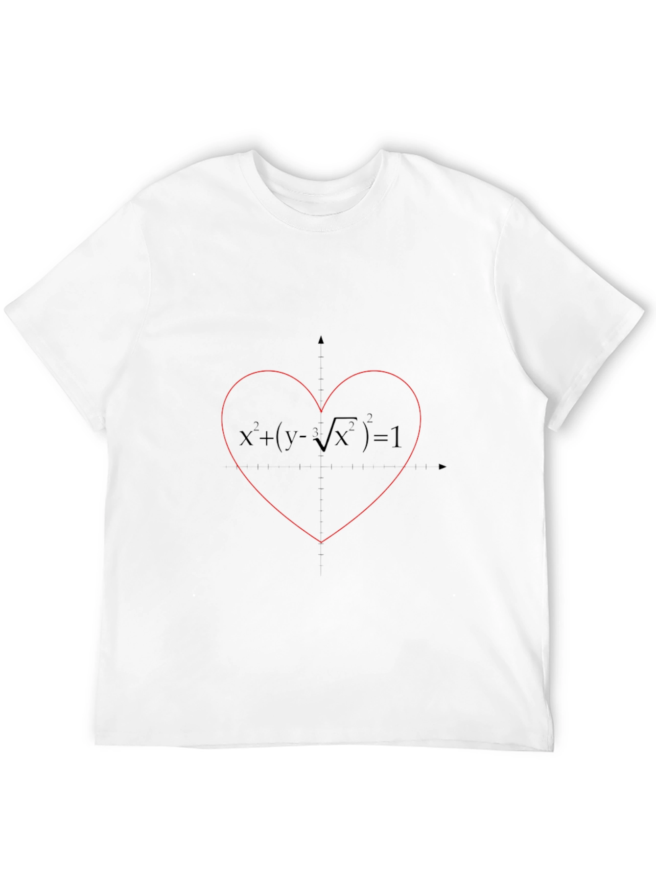 Math Equation Heart Graphic Black T-Shirt