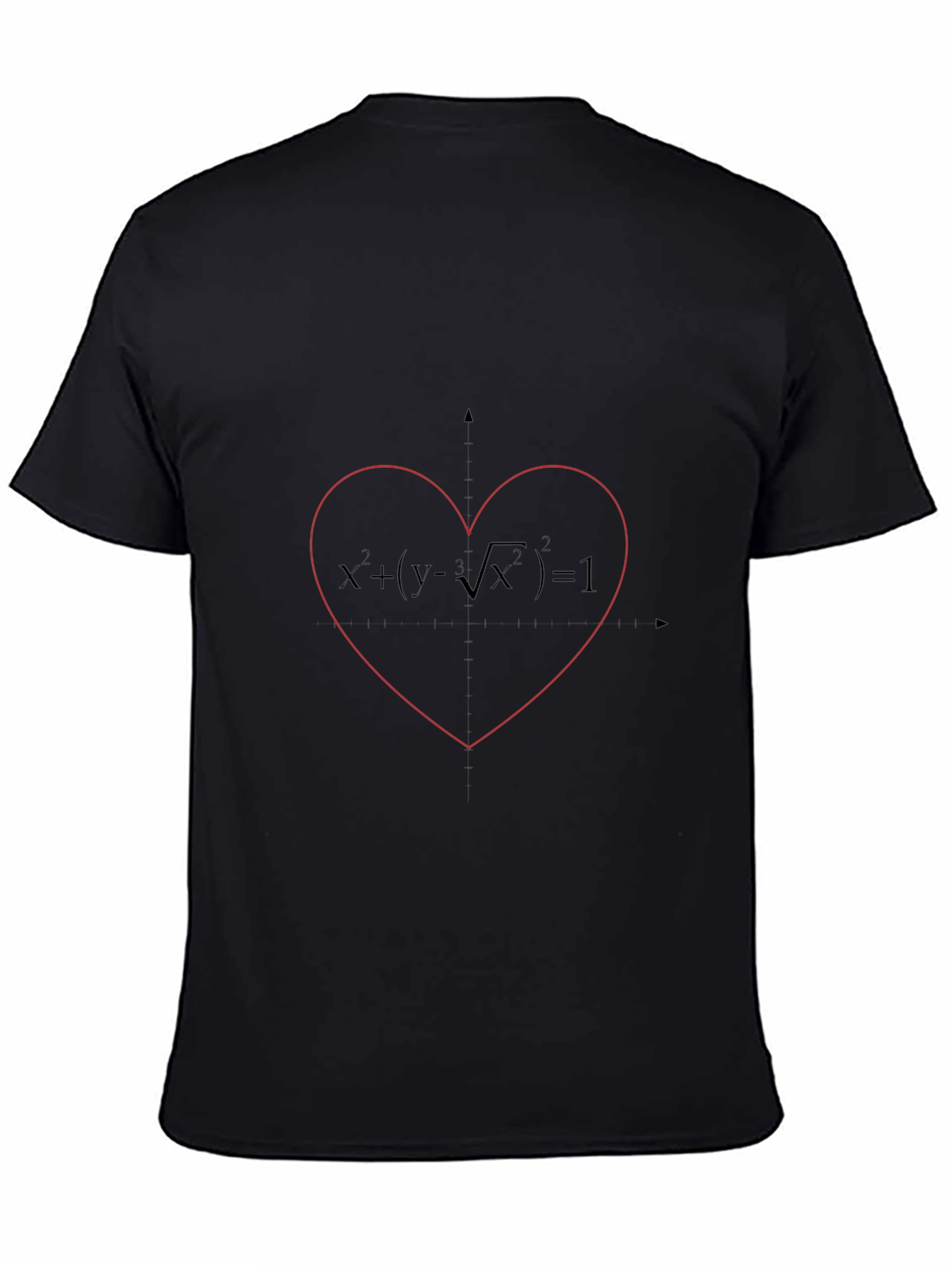 Math Equation Heart Graphic Black T-Shirt