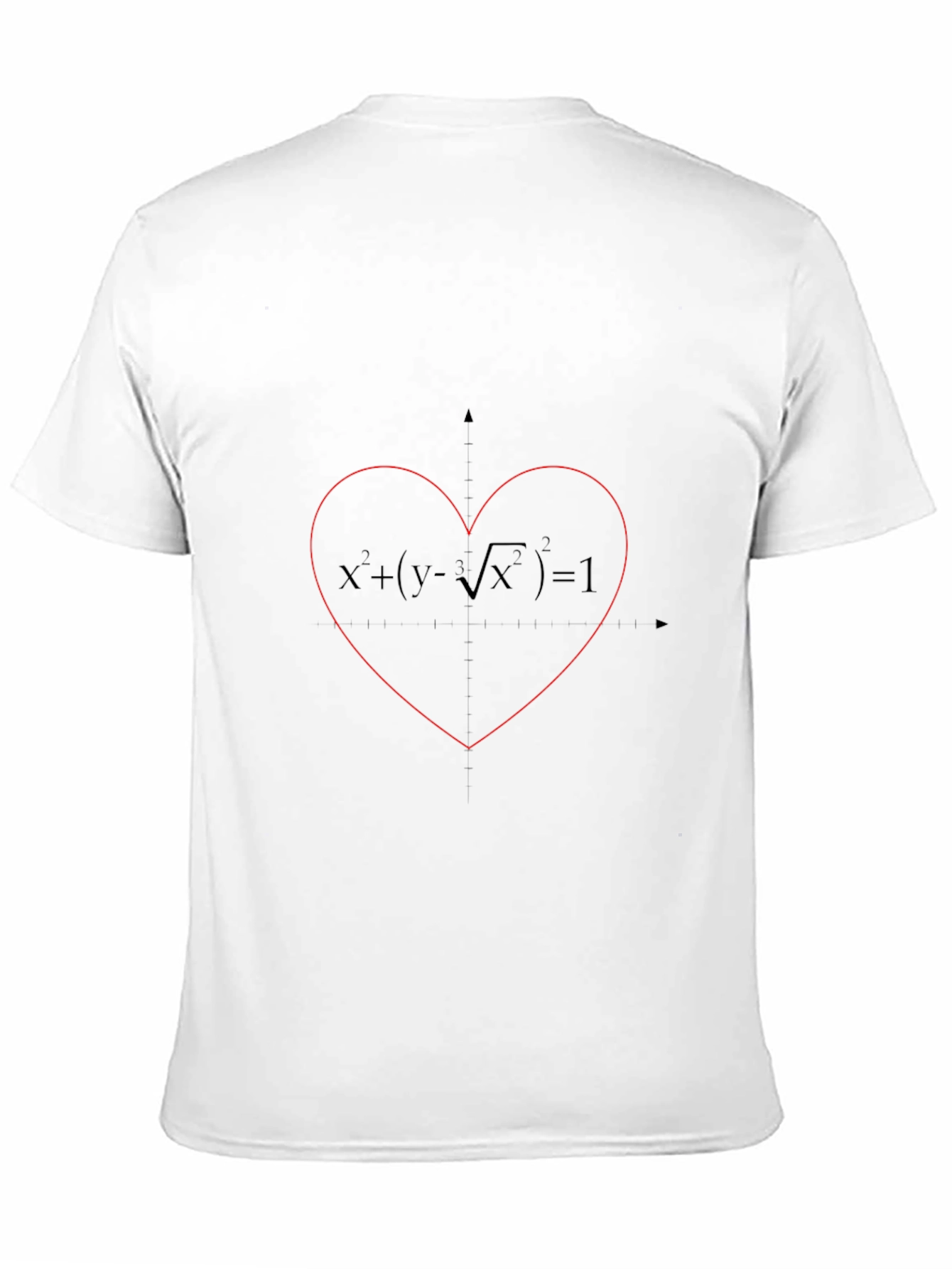 Math Equation Heart Graphic Black T-Shirt
