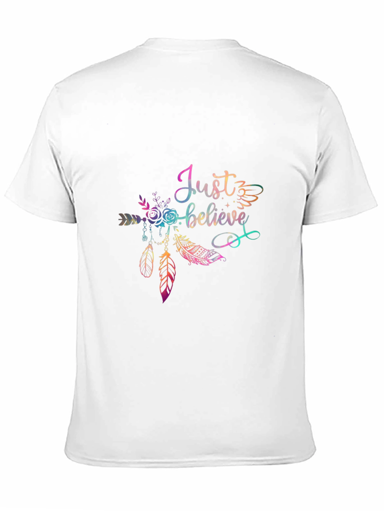 Just Believe Black T-Shirt with Dreamcatcher Design
