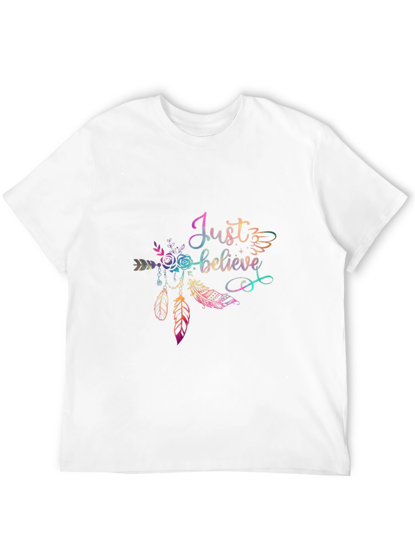 Just Believe Black T-Shirt with Dreamcatcher Design