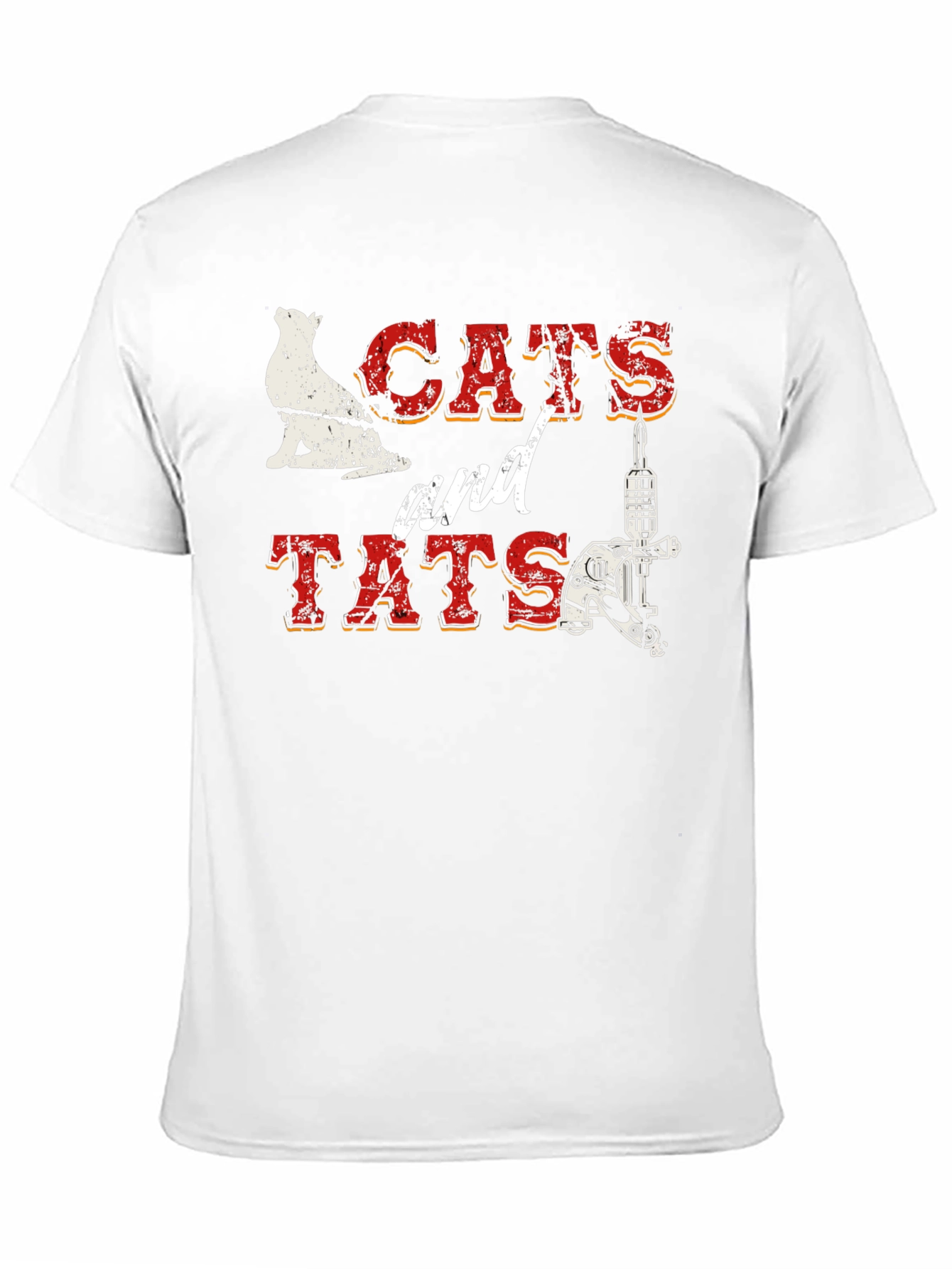 Cats and Tats Graphic T-Shirt - Black