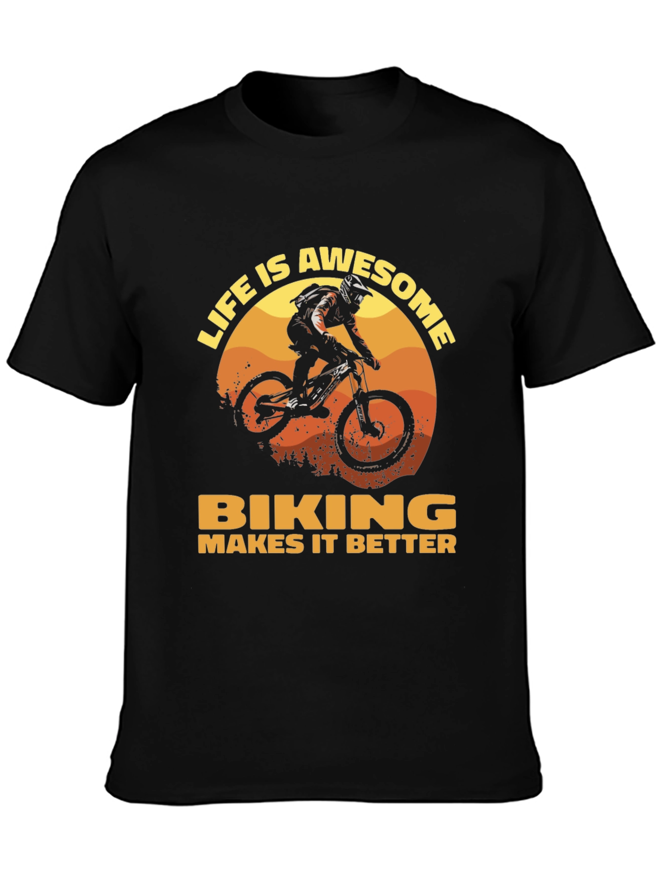 Life Is Awesome Biking T-Shirt