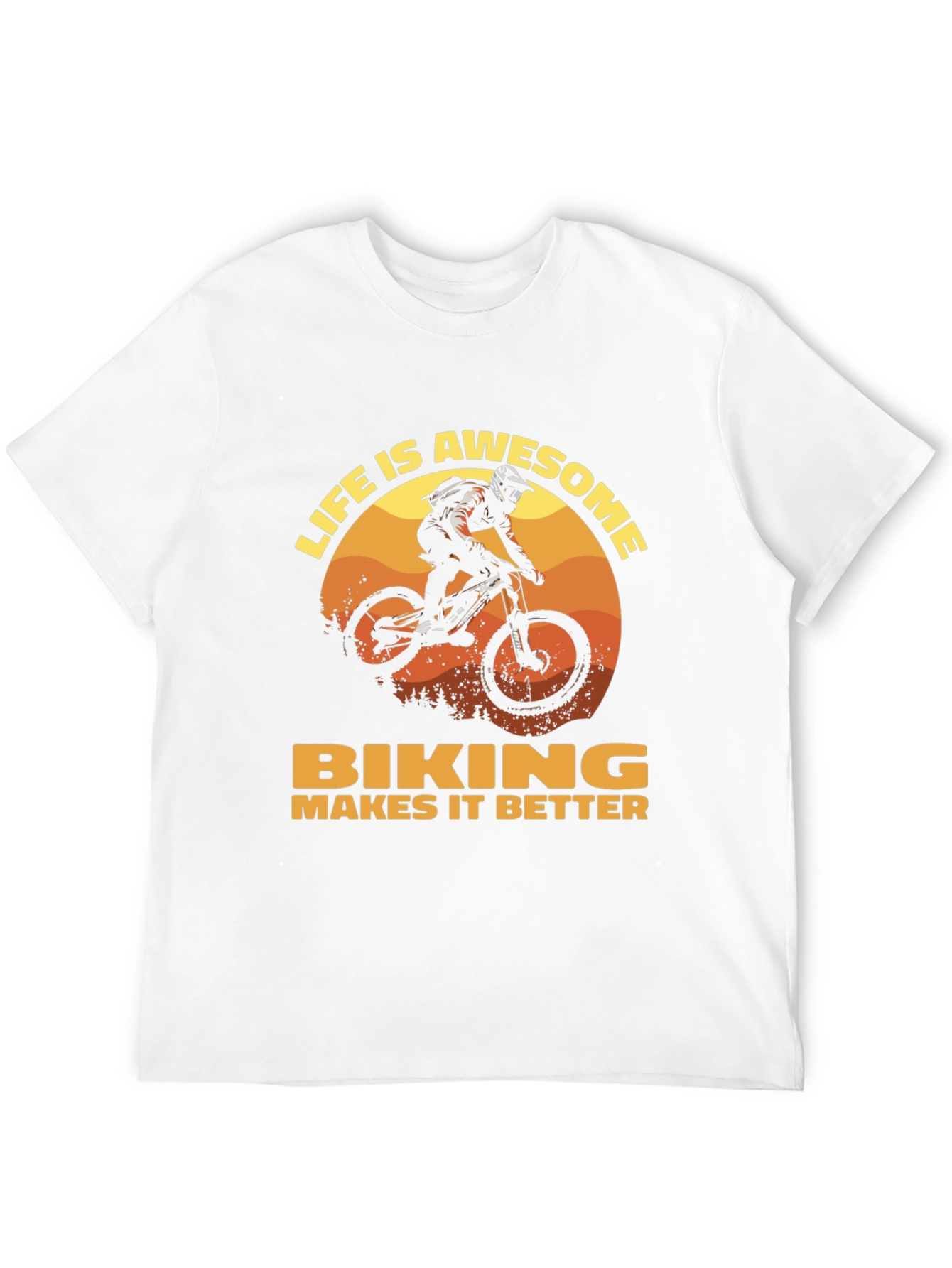 Life Is Awesome Biking T-Shirt