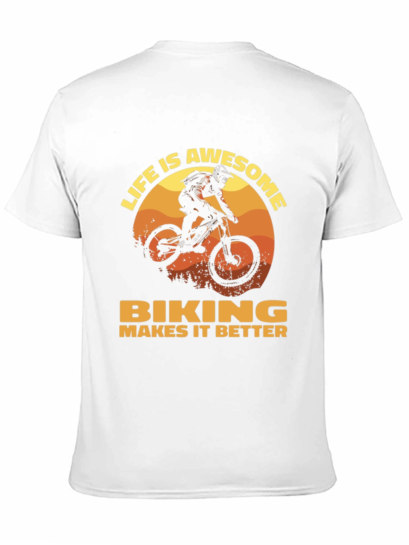 Life Is Awesome Biking T-Shirt