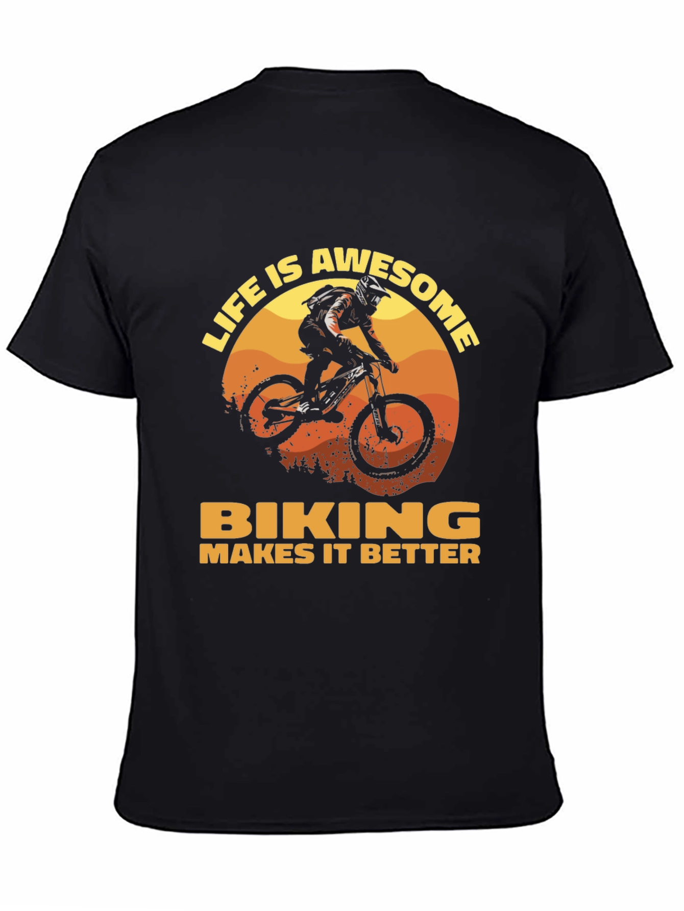 Life Is Awesome Biking T-Shirt