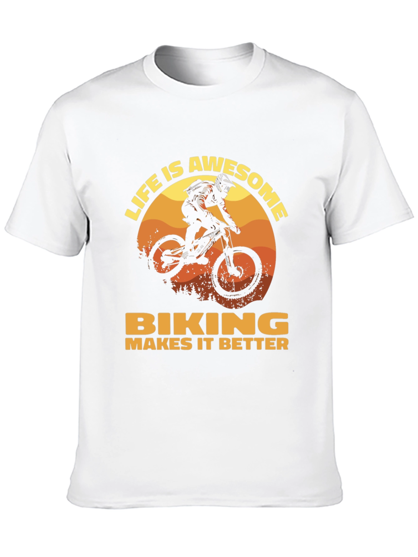 Life Is Awesome Biking T-Shirt