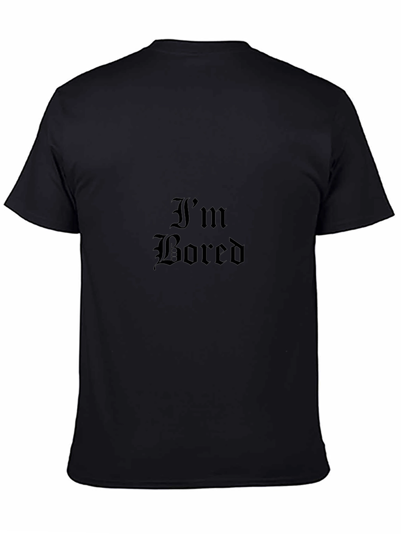 Im Bored Black Cotton T-Shirt