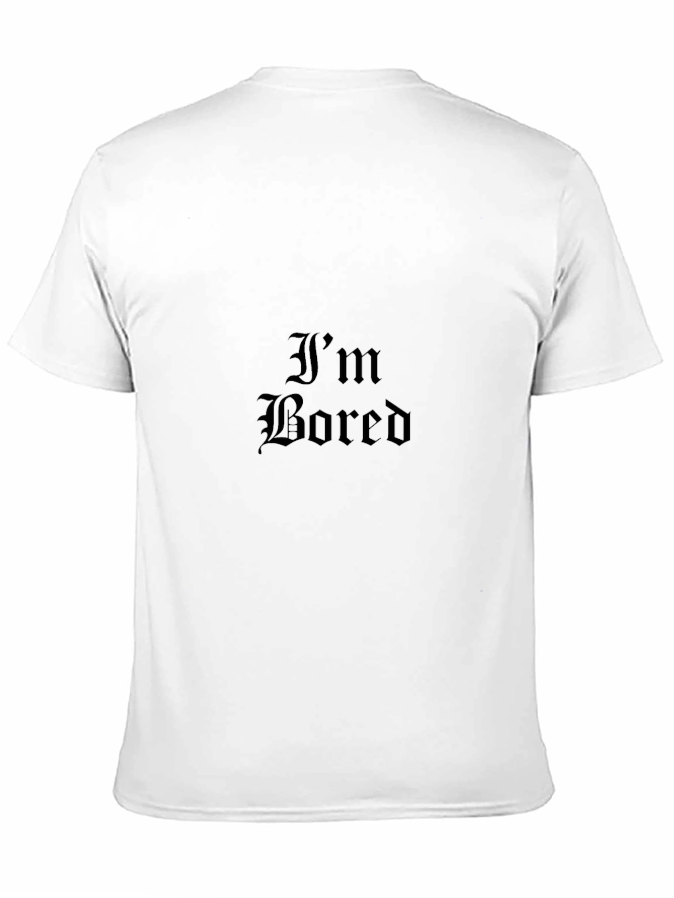 Im Bored Black Cotton T-Shirt