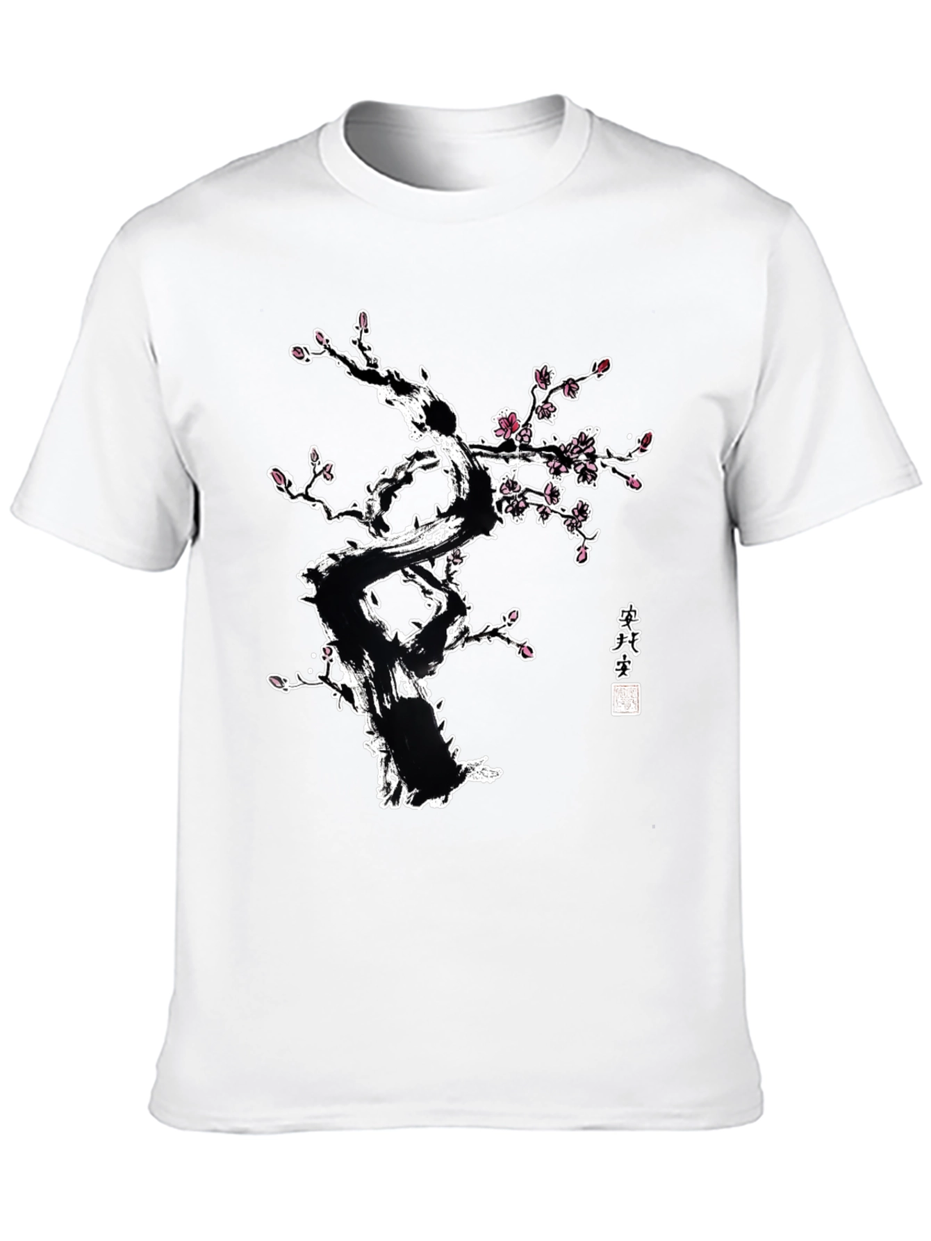 Ink Wash Cherry Blossom Tree Graphic Tee