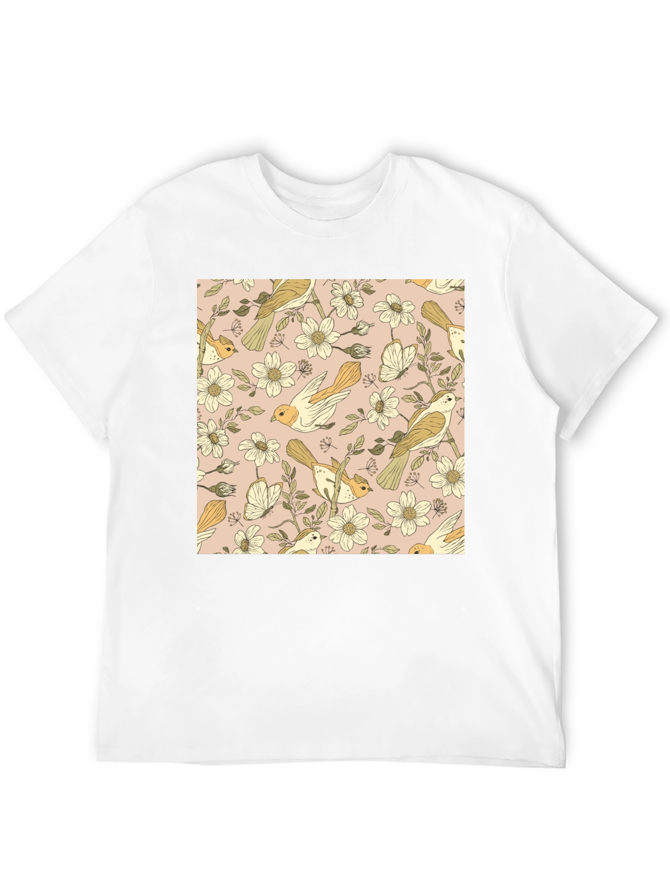 Floral Bird Pattern Tee